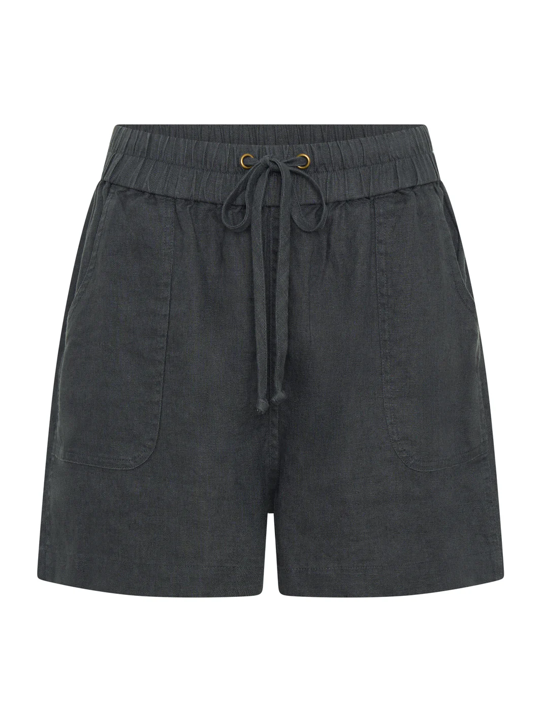 Anika French Linen Shorts Charcoal - Image 5
