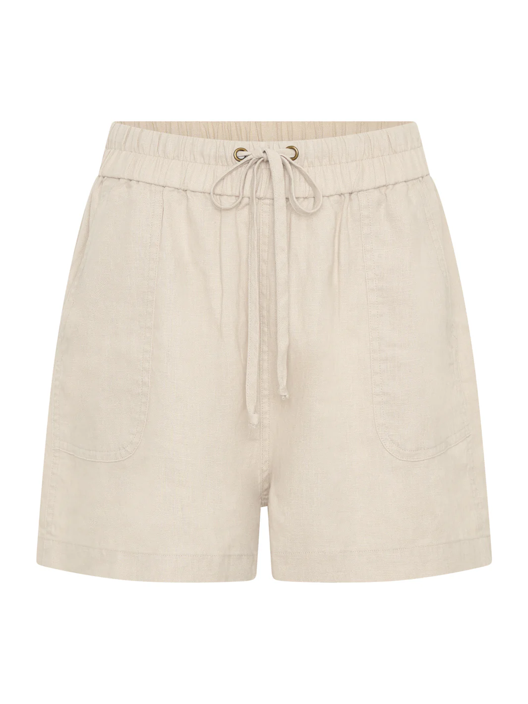 Anika French Linen Shorts Stone - Image 7