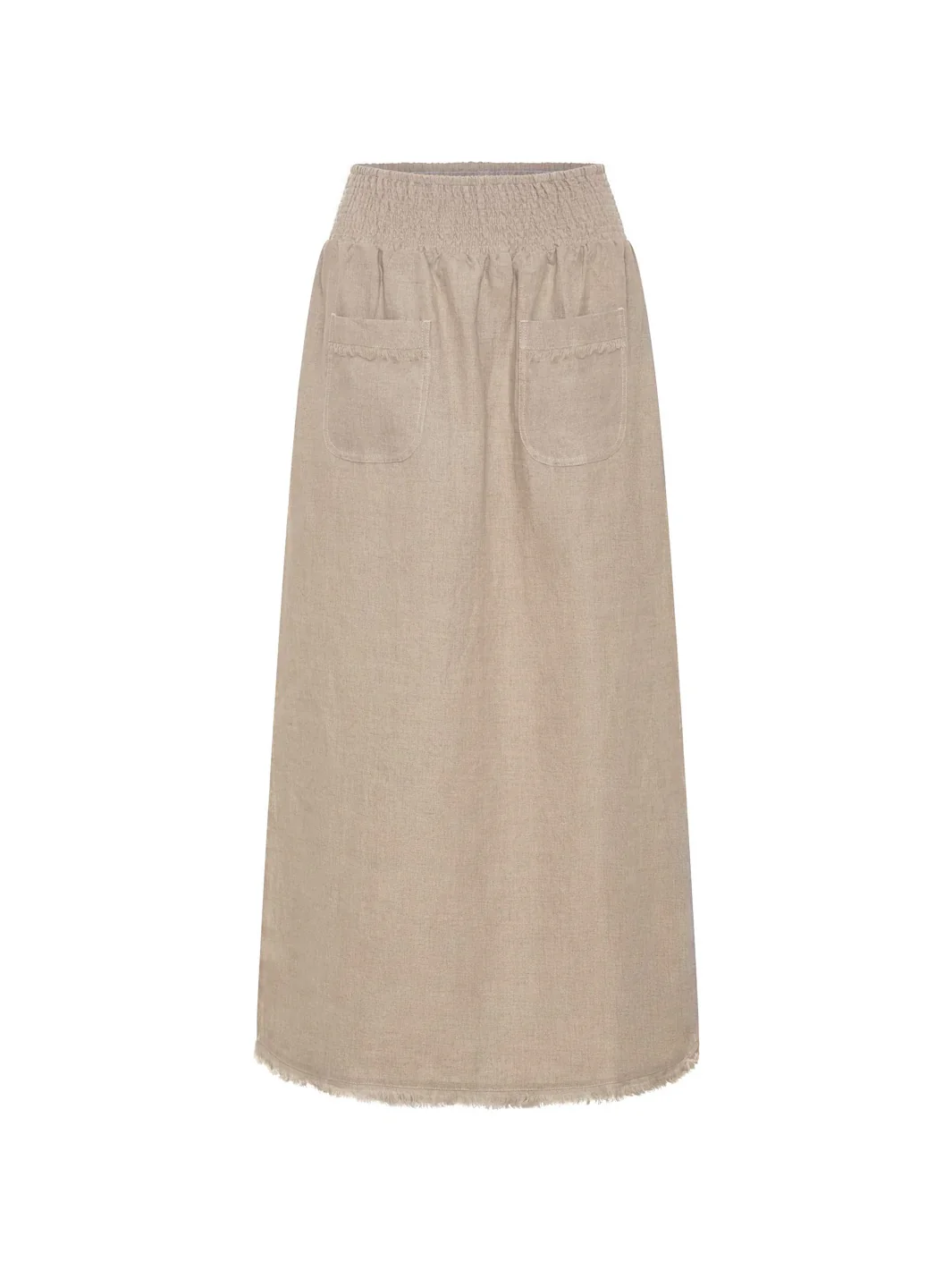 Aurora French Linen Skirt Flax - Image 8