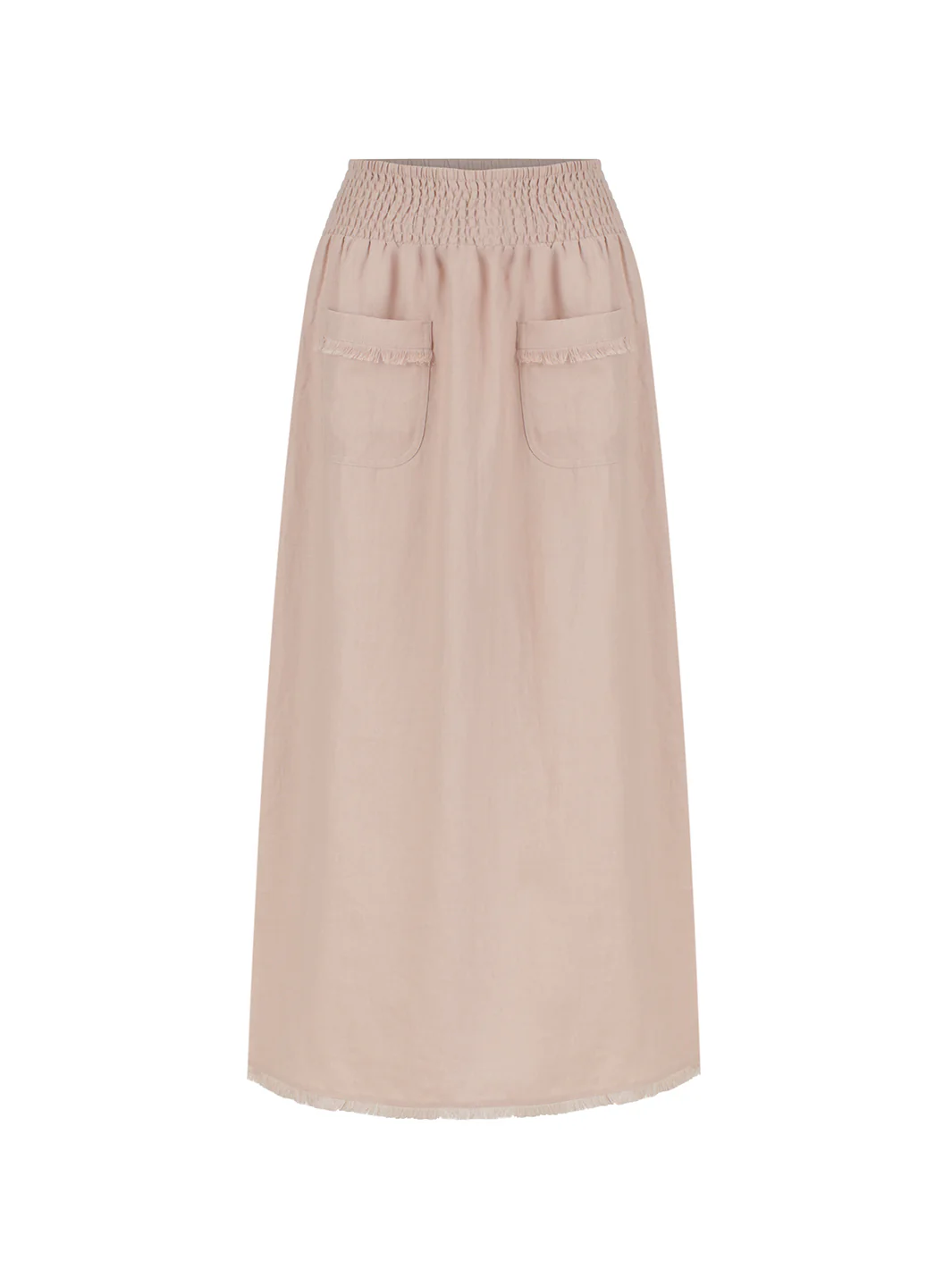 Aurora French Linen Skirt Tea Rose - Image 7