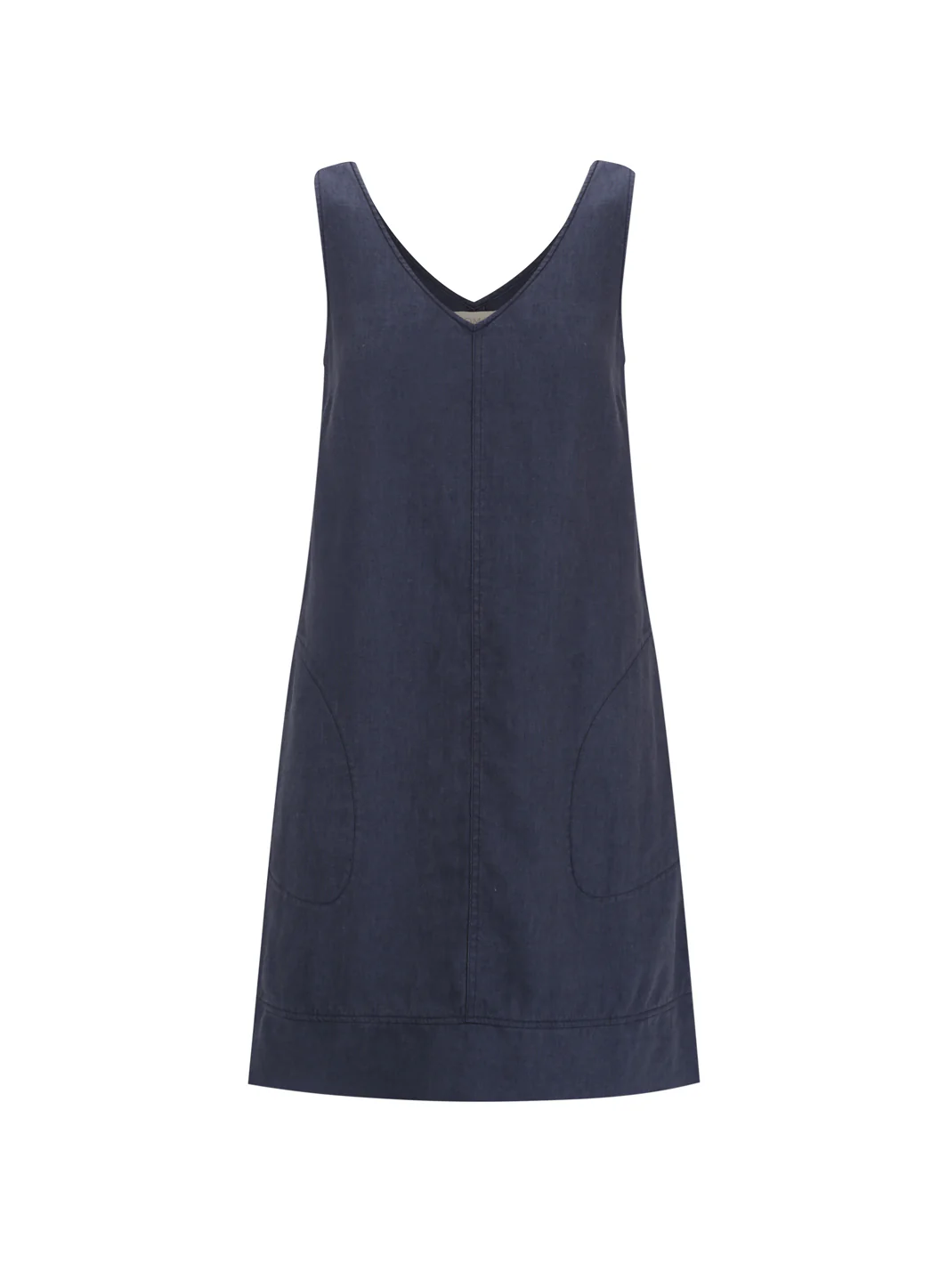 Beachcomber French Linen Dress Navy - Image 4