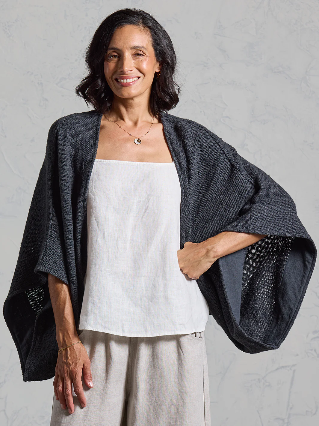 Bloom Cotton Shrug Charcoal - Image 7