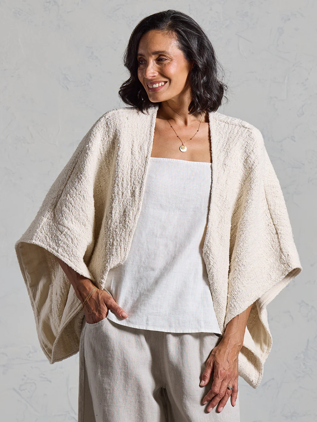 Bloom Cotton Shrug Ecru - Image 5