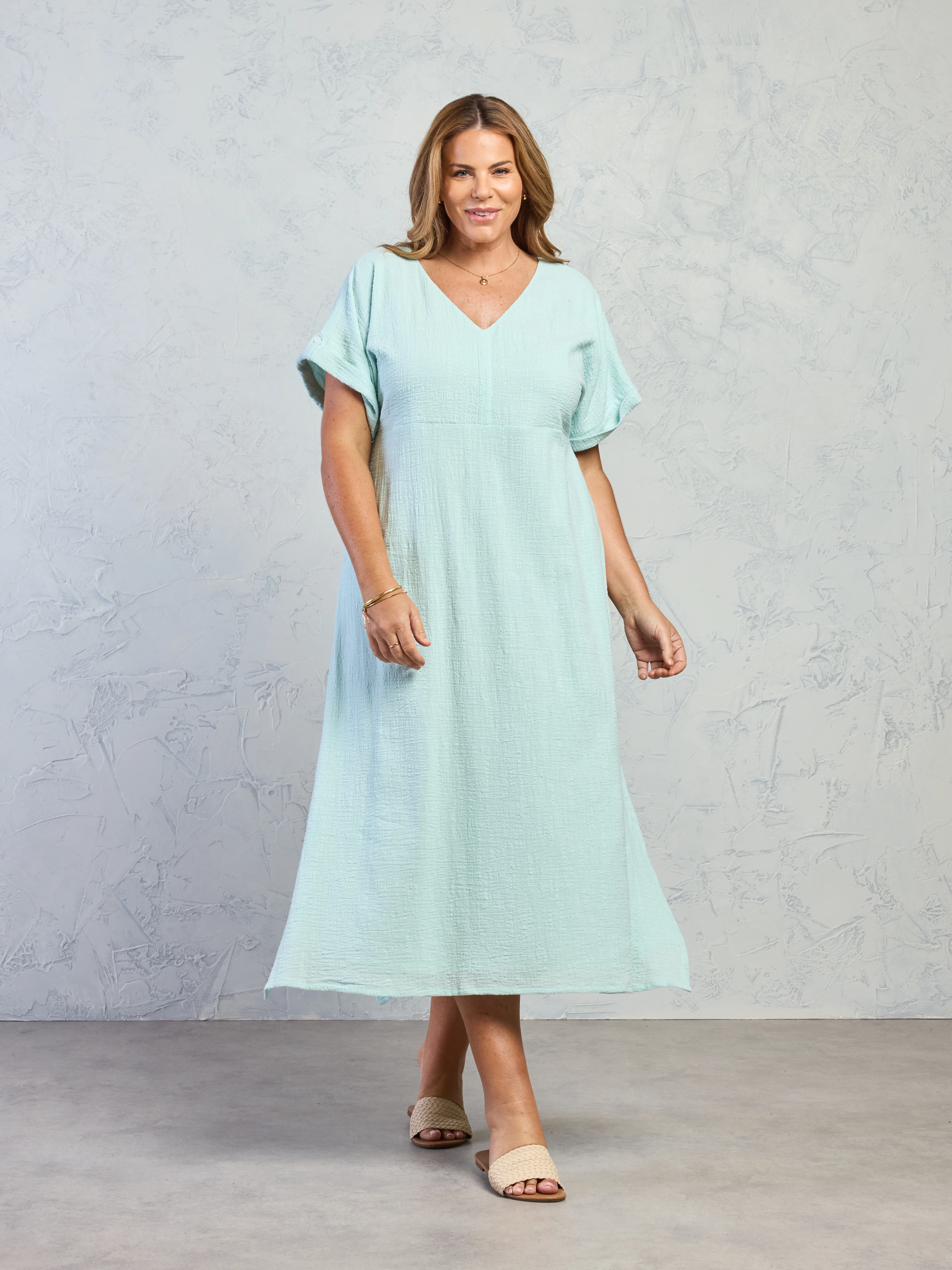 Catalina Cotton Dress Seaglass - Image 4