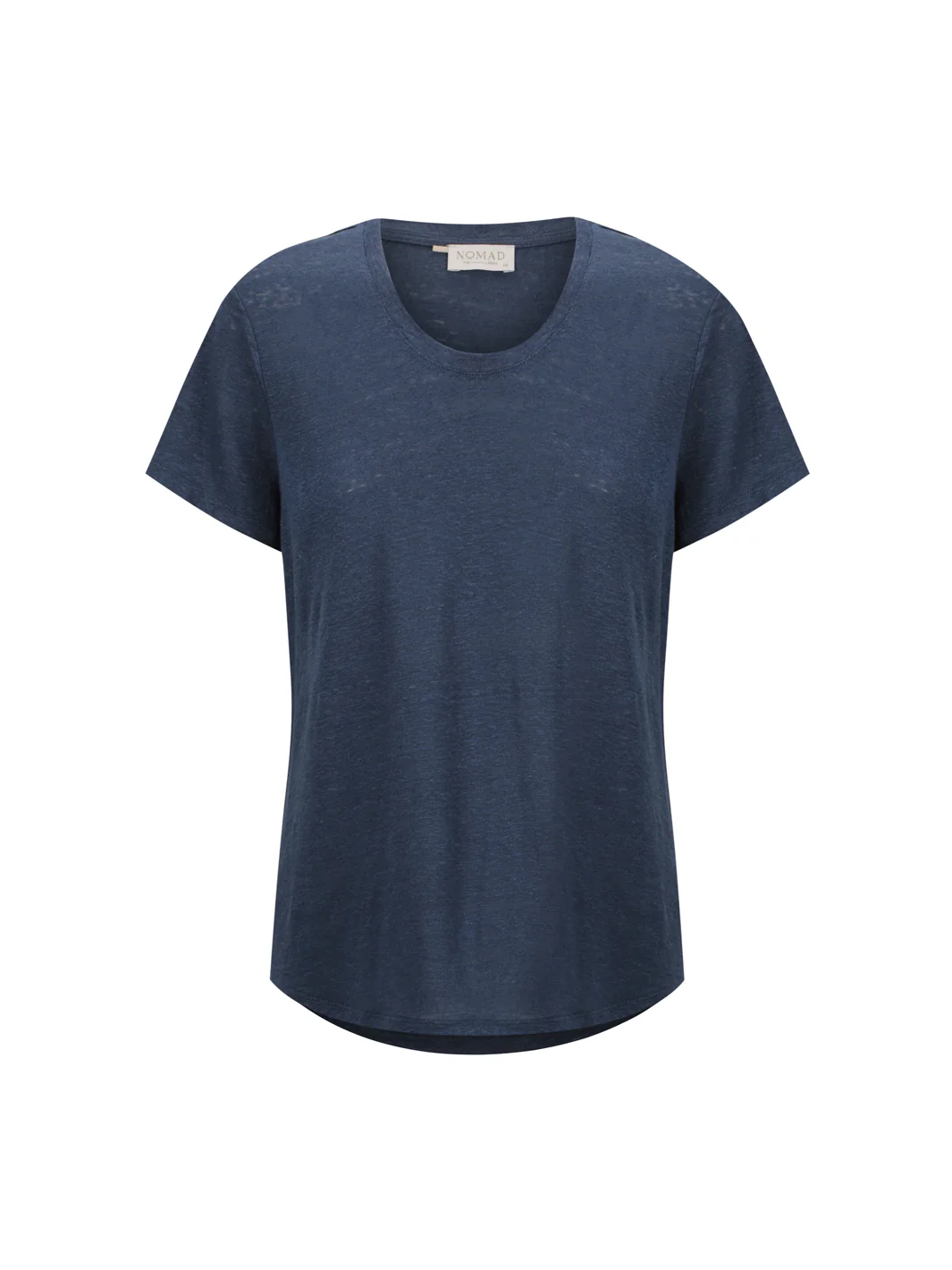 Clovelly French Linen T-Shirt Navy - Image 7