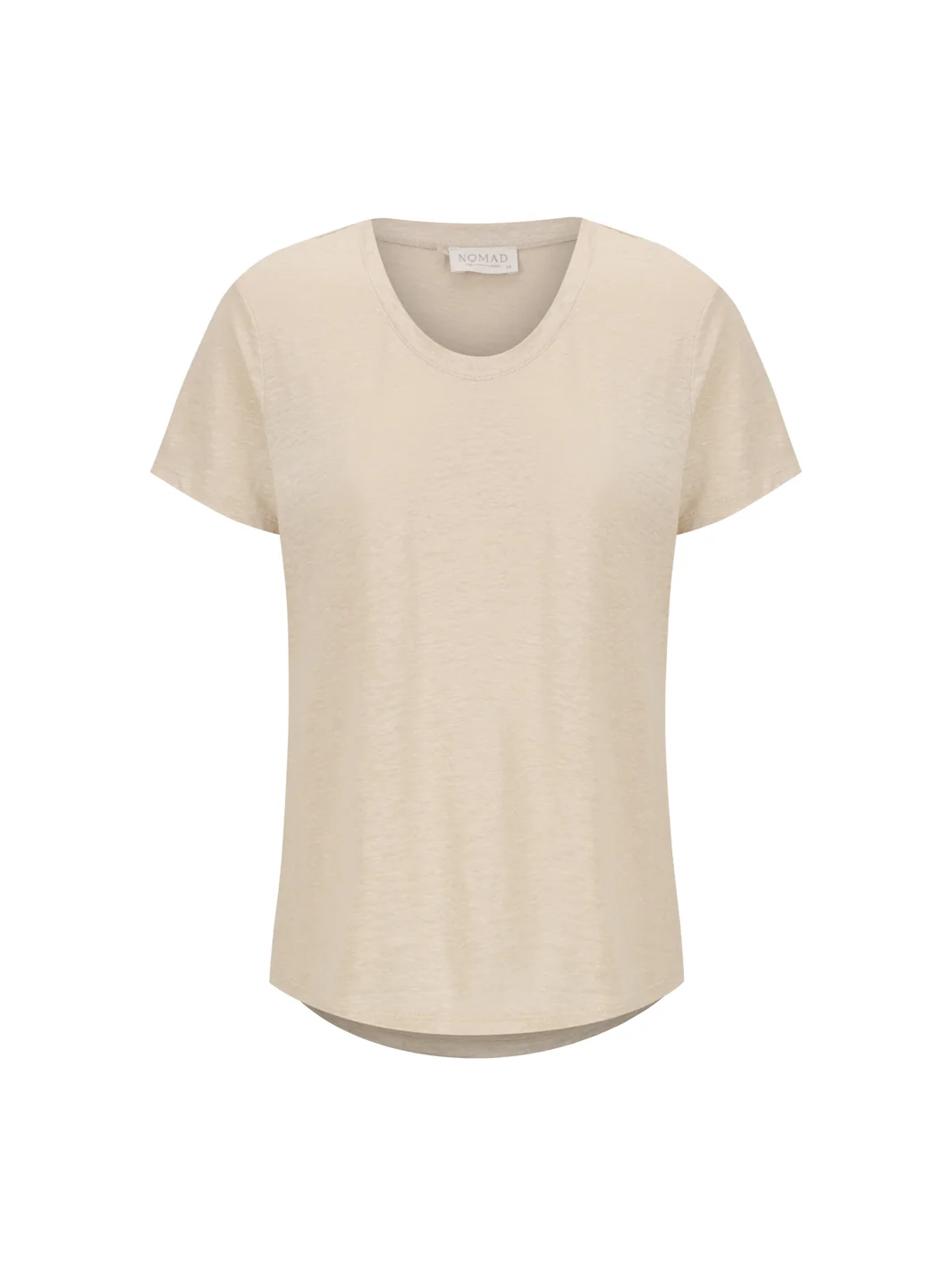 Clovelly French Linen T-Shirt Stone - Image 8