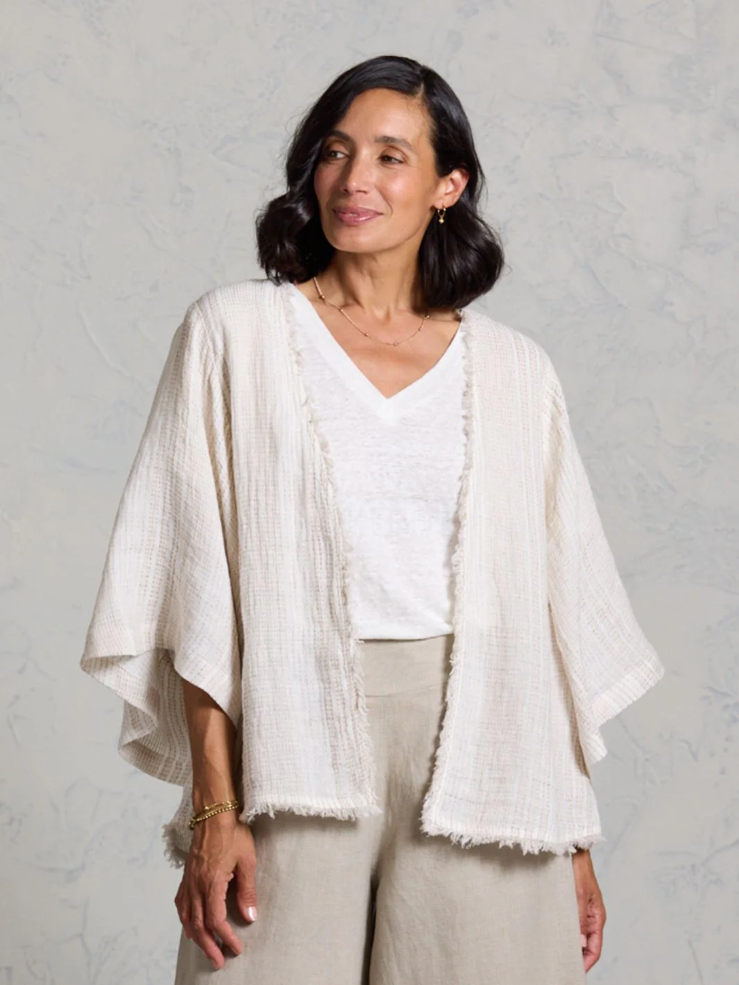 Coastal French Linen Shrug Sand Dune - Image 5