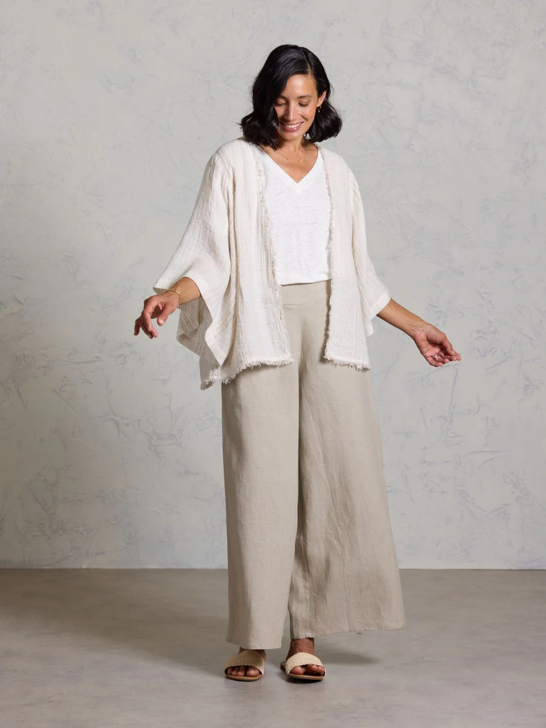Coastal French Linen Shrug Sand Dune - Image 6