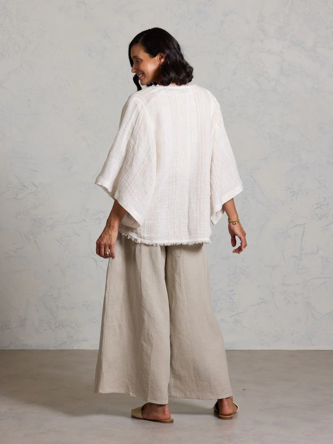 Coastal French Linen Shrug Sand Dune - Image 7