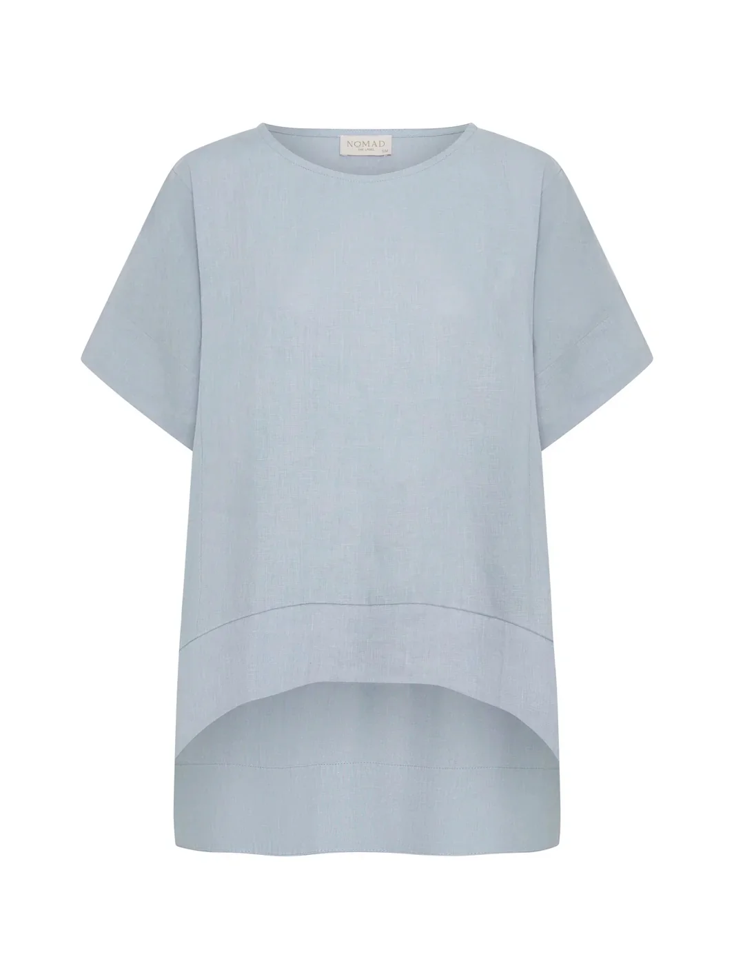 Costa French Linen and Cotton Top Slate Blue - Image 7