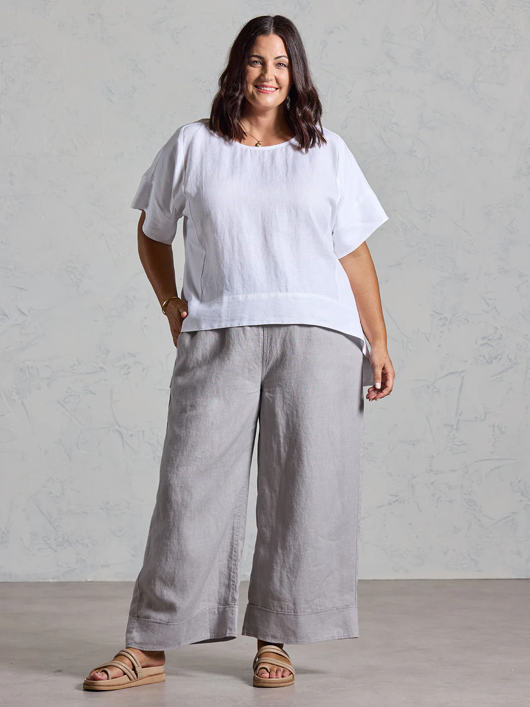 Costa French Linen and Cotton Top White - Image 6