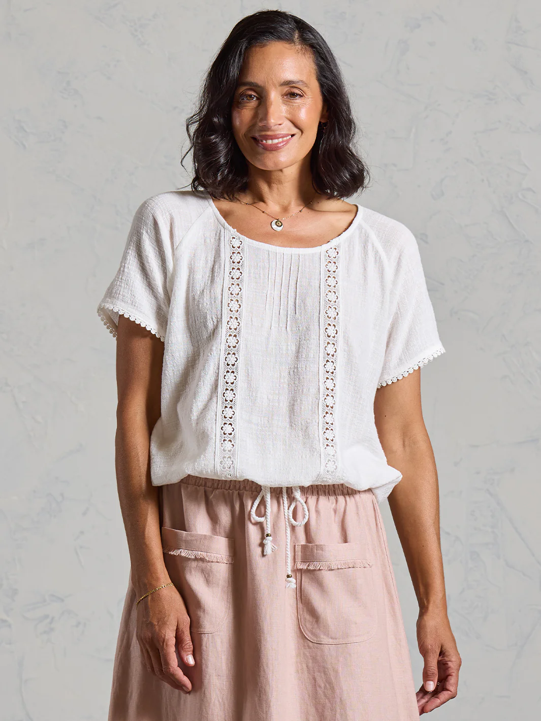 Daisy Cotton Blouse Ivory - Image 6