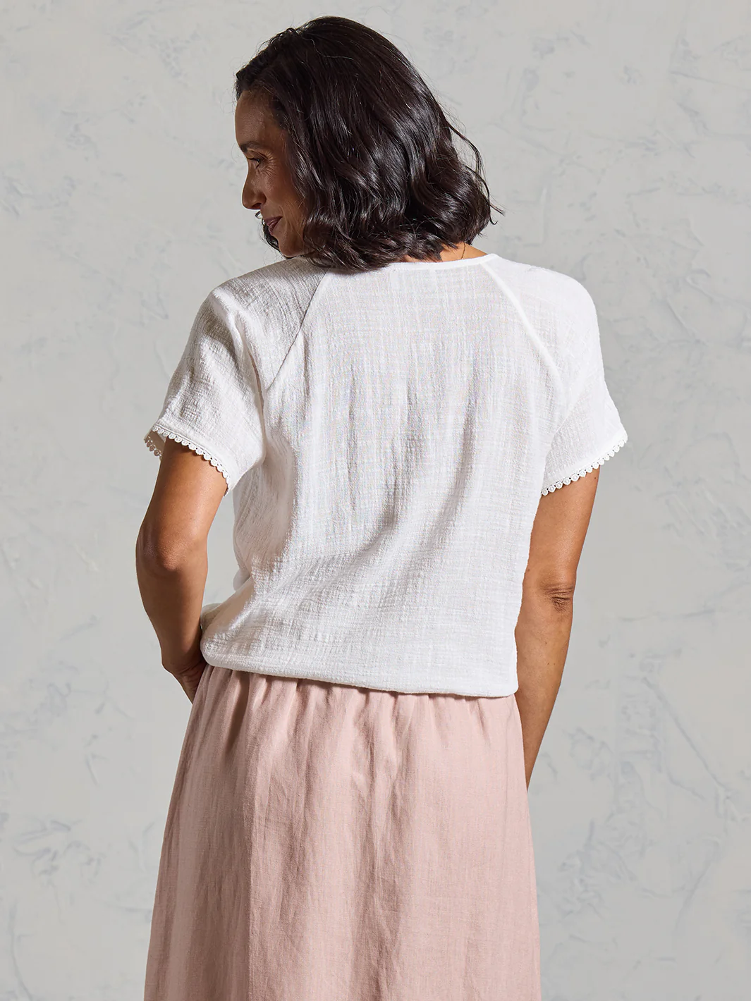 Daisy Cotton Blouse Ivory - Image 7