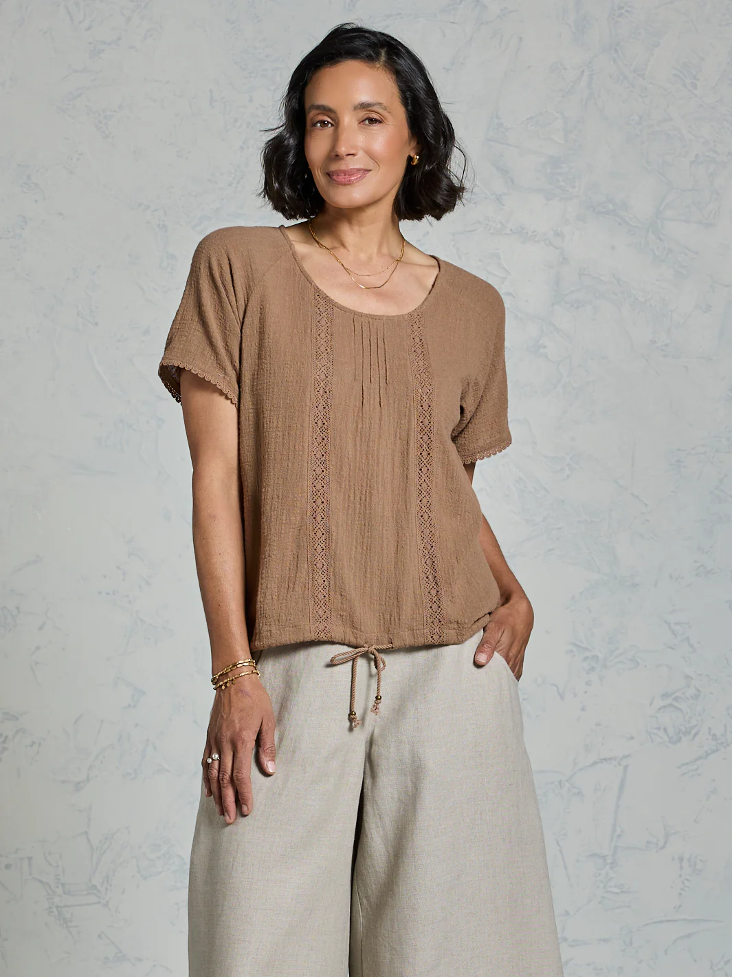 Daisy Cotton Blouse Cinnamon - Image 3