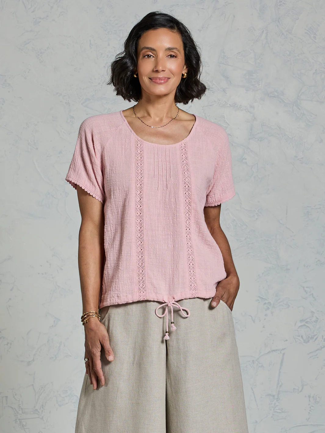 Daisy Cotton Blouse Dusty Pink - Image 3