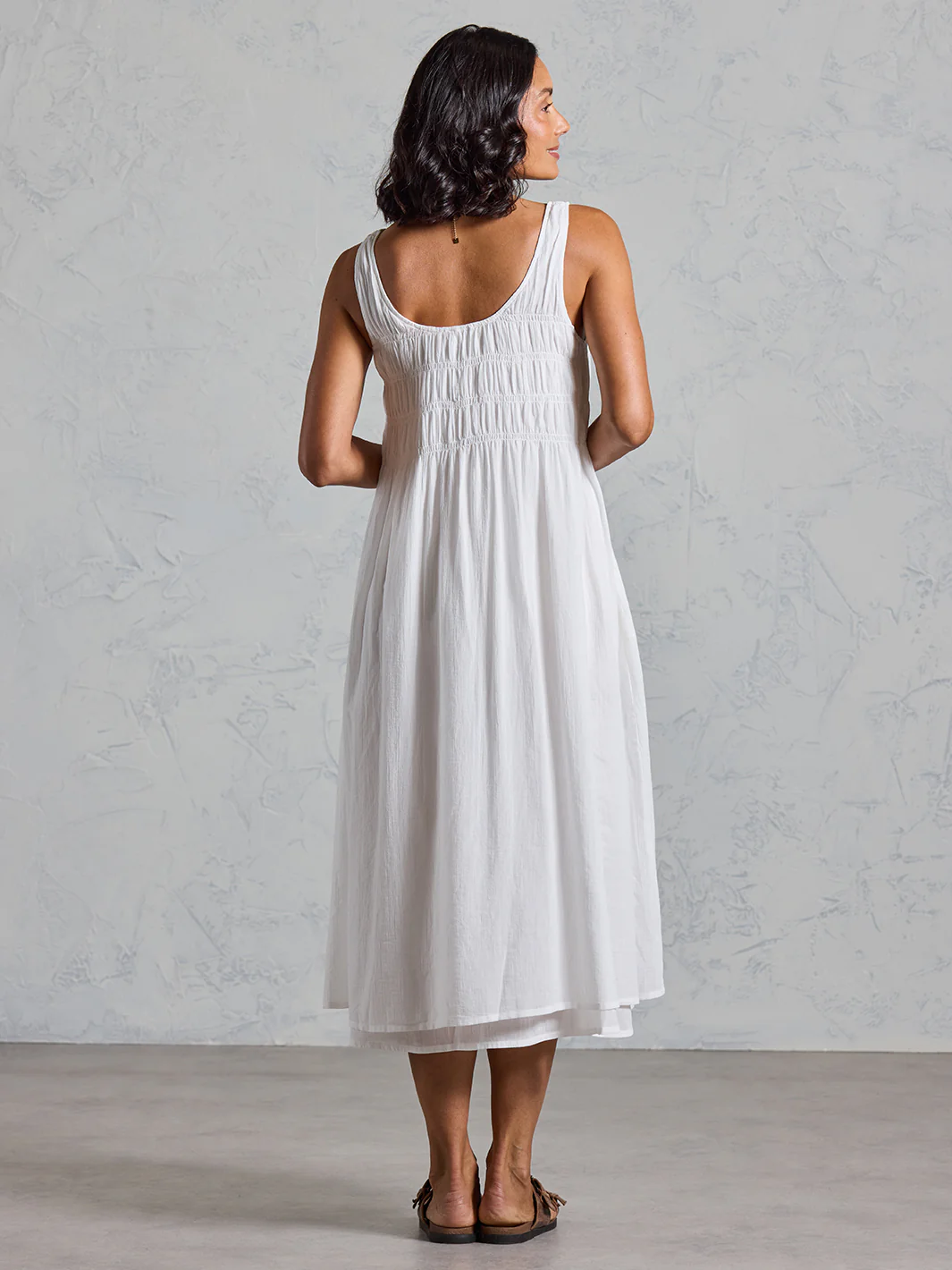 Del Monte Midi Cotton Dress Coconut - Image 5