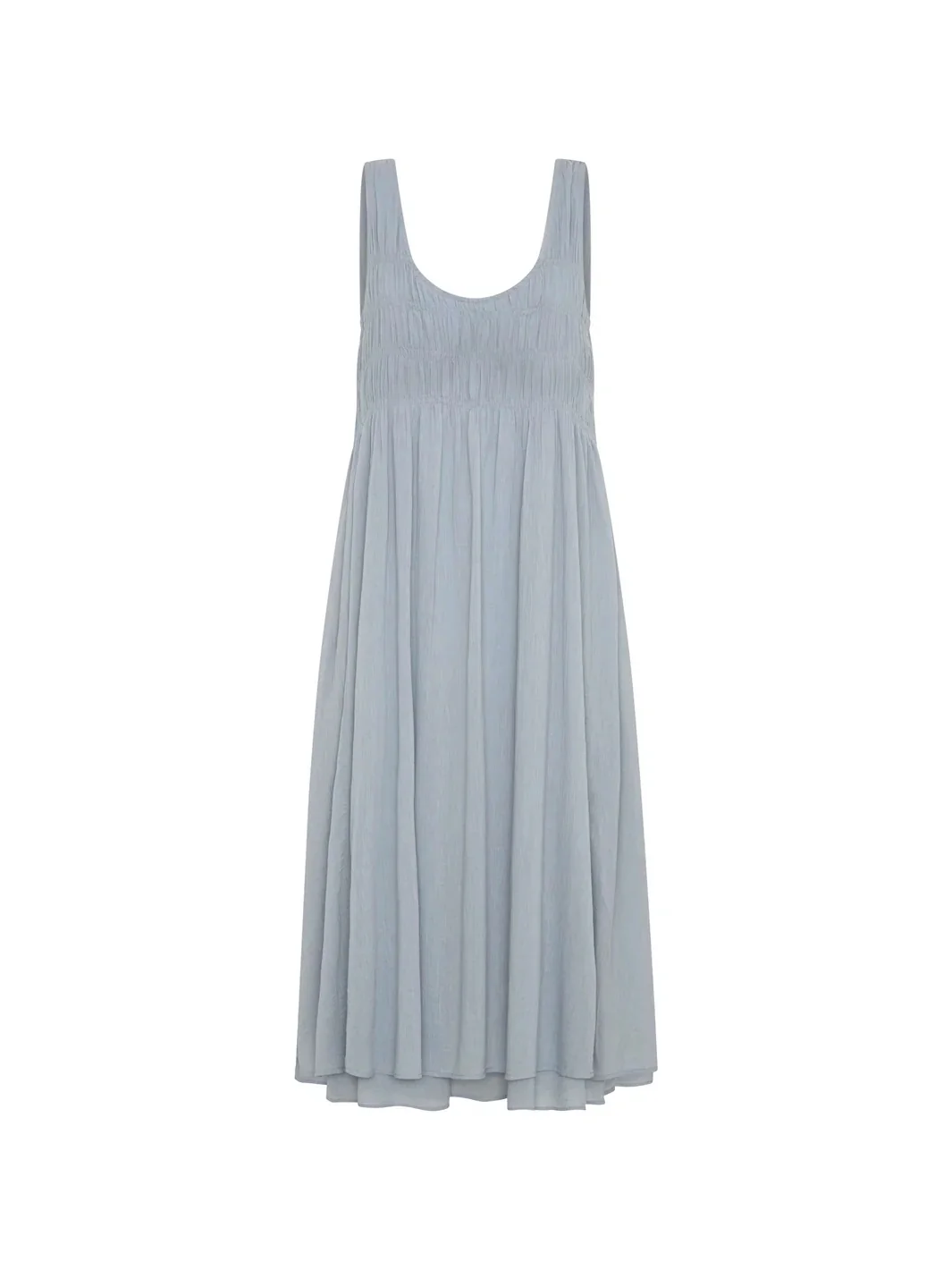 Del Monte Midi Cotton Dress Slate Blue - Image 7