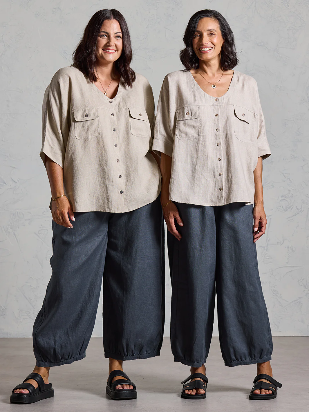 Dune French Linen Shirt Almond - Image 9