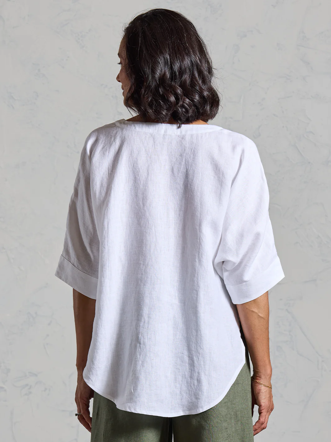 Dune French Linen Shirt White - Image 5