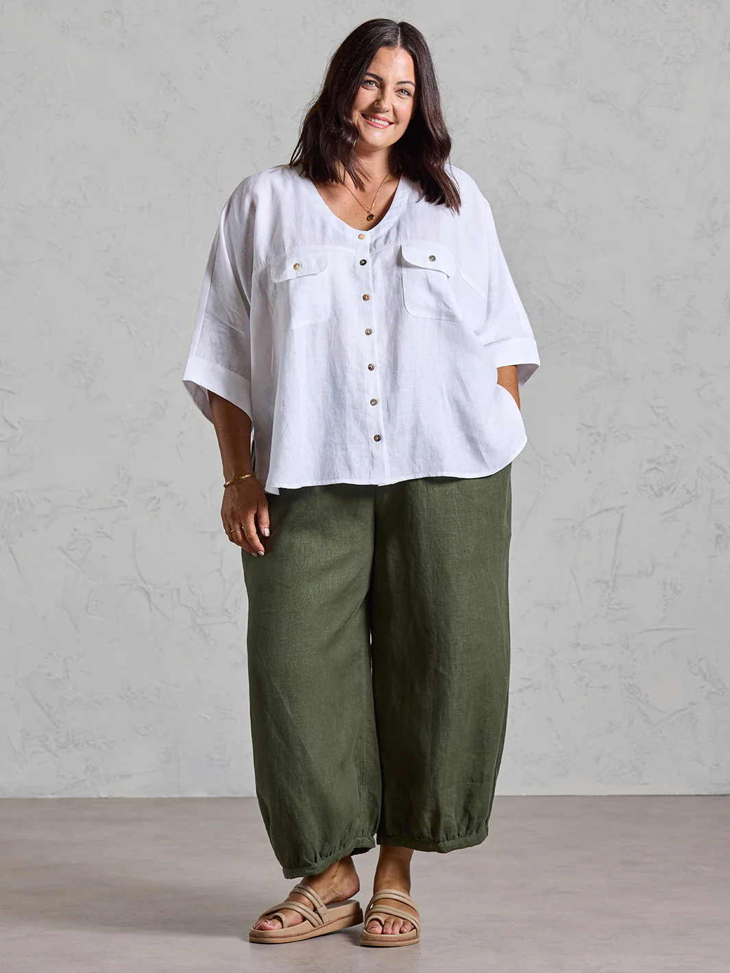 Dune French Linen Shirt White - Image 7