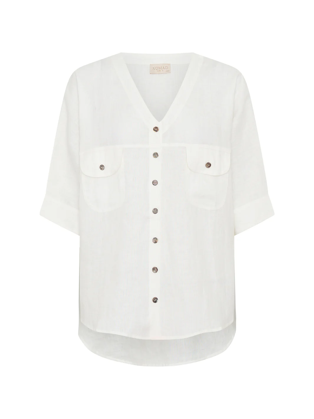 Dune French Linen Shirt White - Image 8