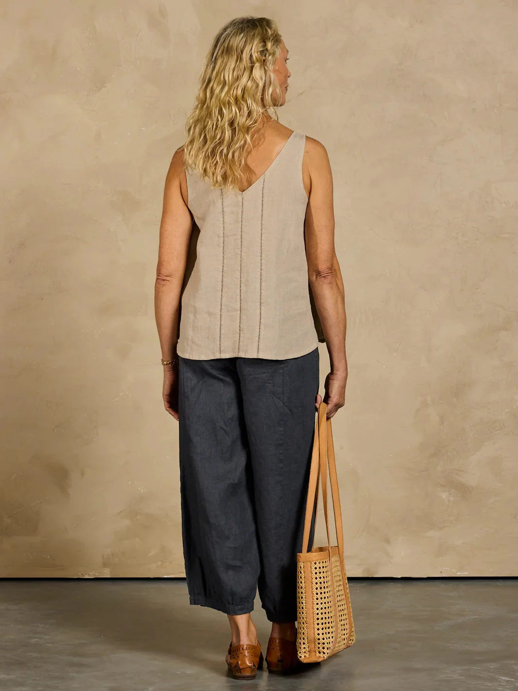 Giana French Linen Top Almond - Image 8