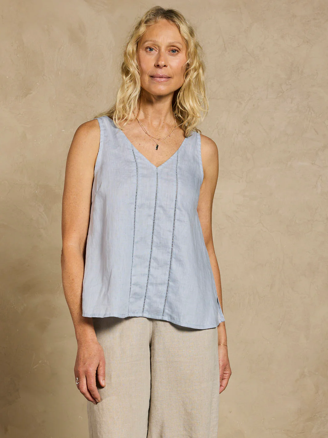 Giana French Linen Top Slate Blue - Image 4