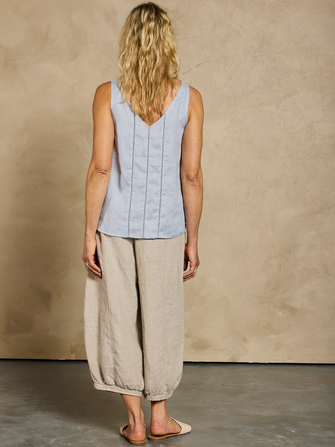 Giana French Linen Top Slate Blue - Image 5