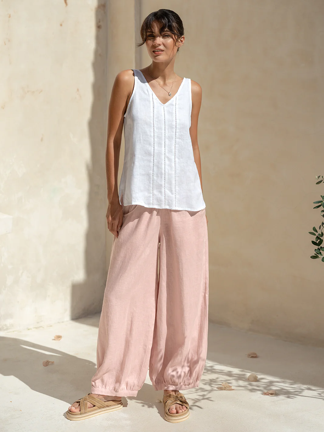 Giana French Linen Top White - Image 4
