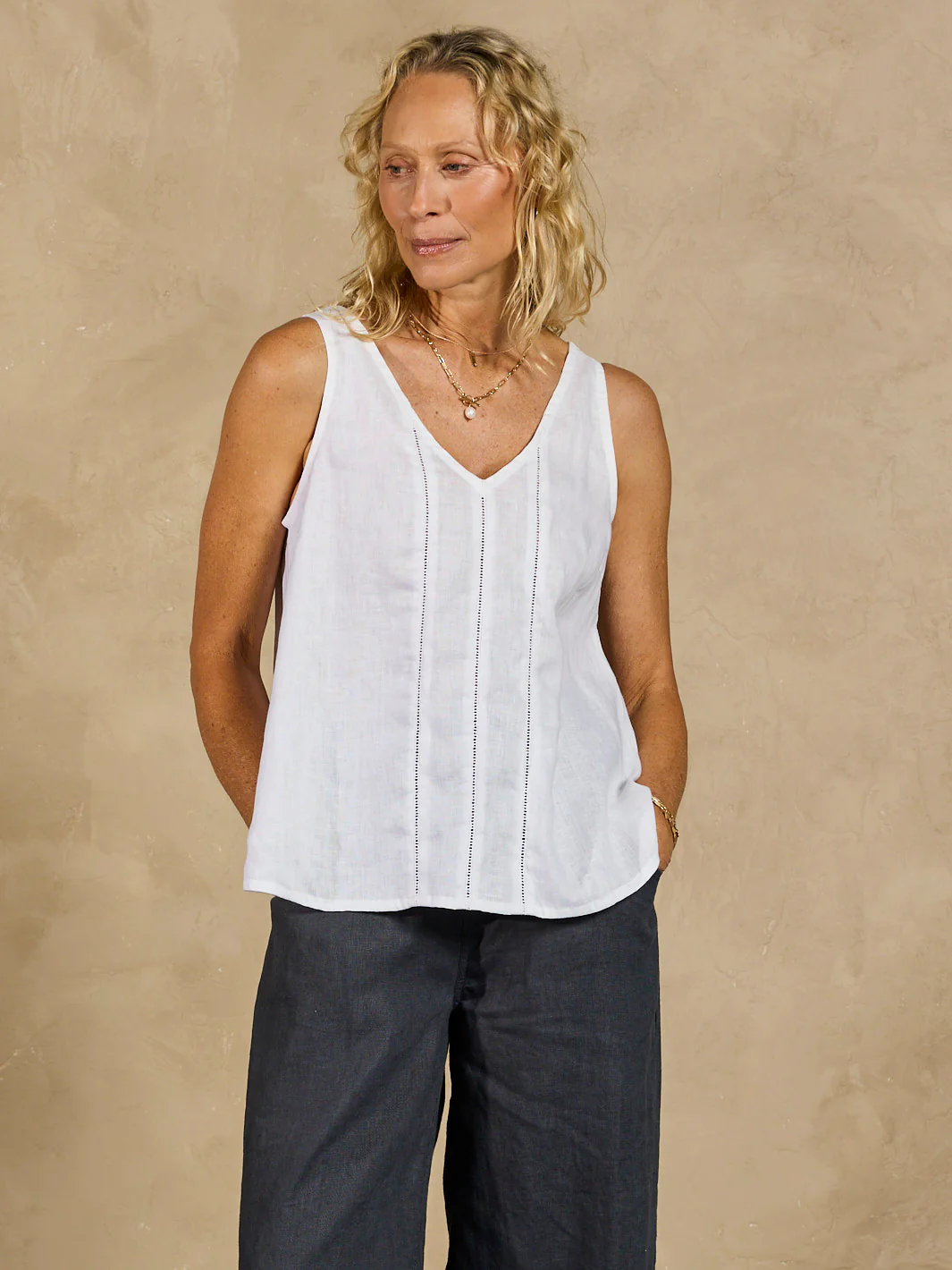 Giana French Linen Top White - Image 7