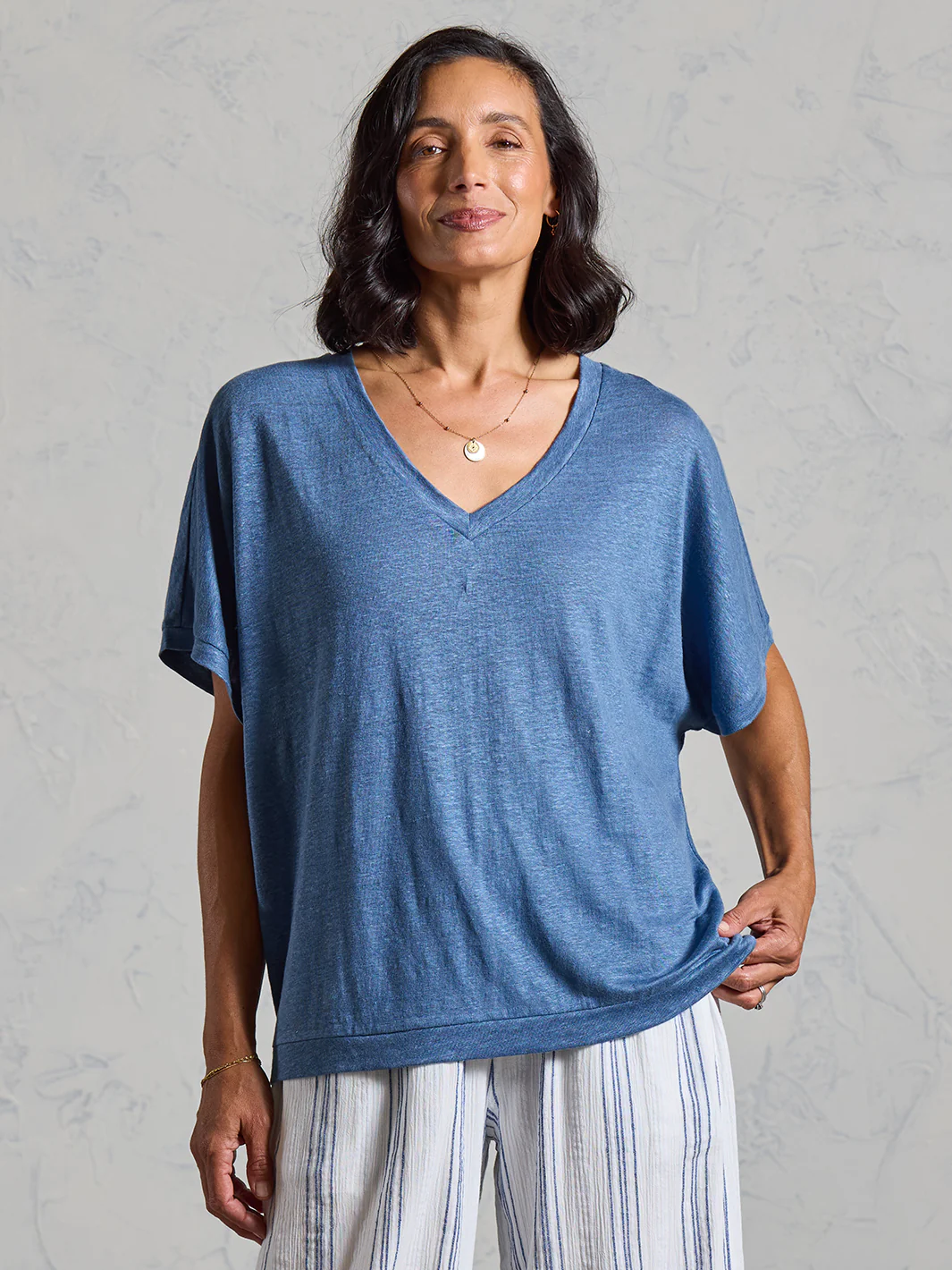 Iris Jersey T-Shirt Aegean Blue - Image 3