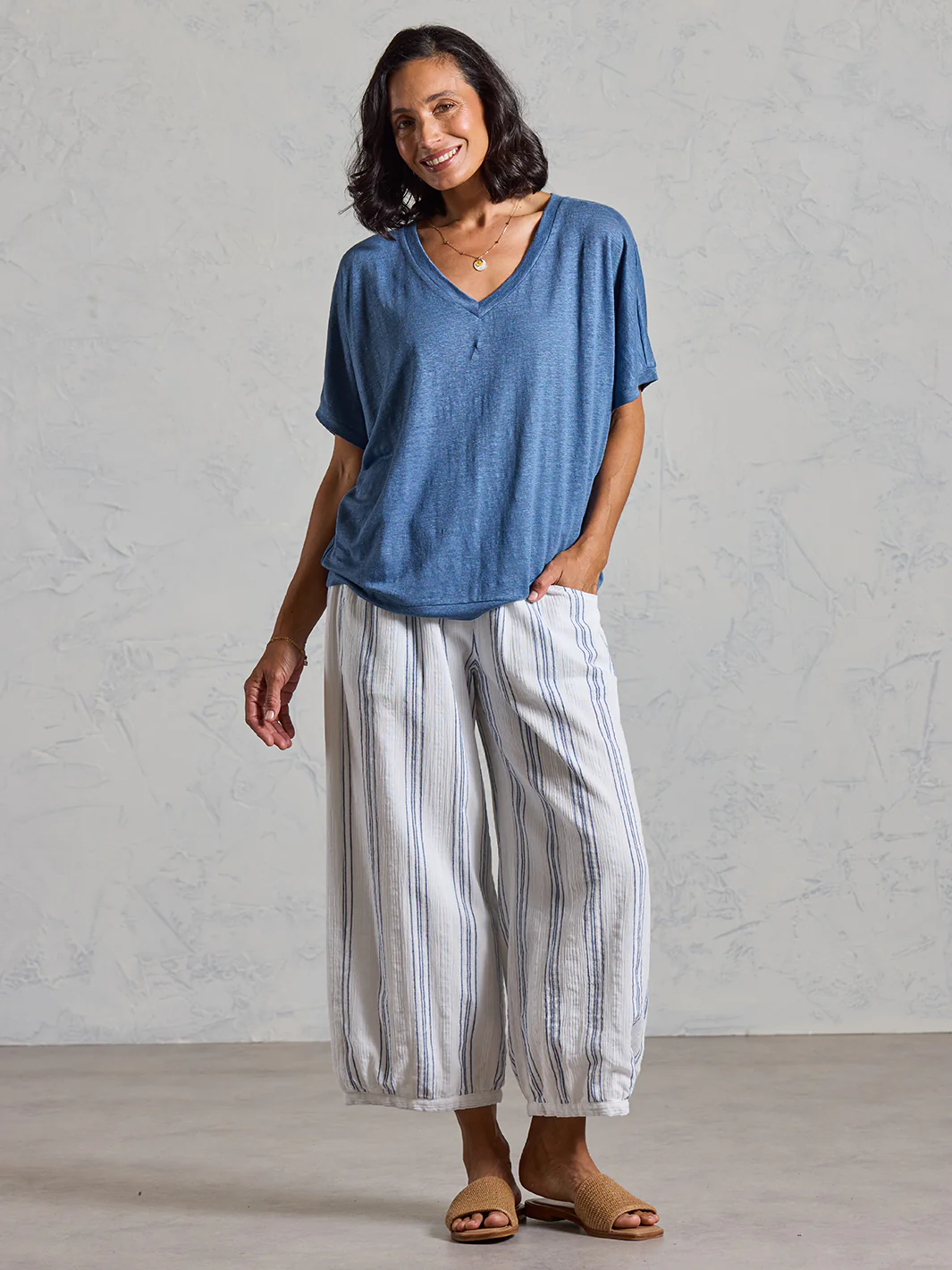 Iris Jersey T-Shirt Aegean Blue - Image 5