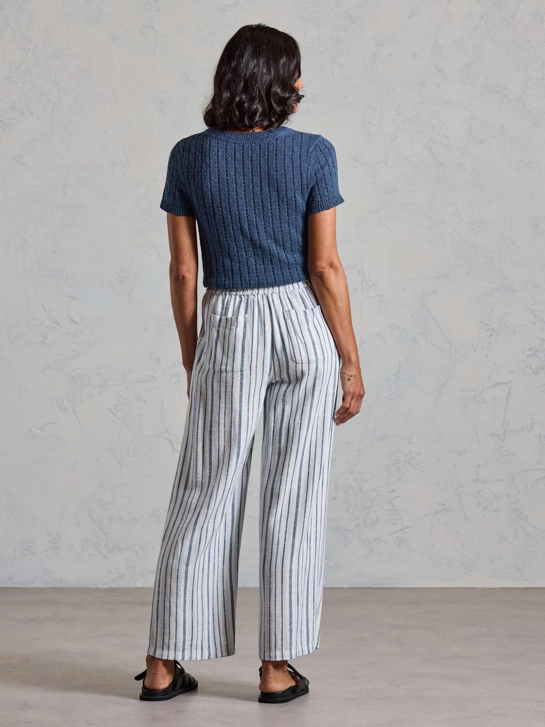 Jolie Linen Blend Pants Coastal Blue - Image 5