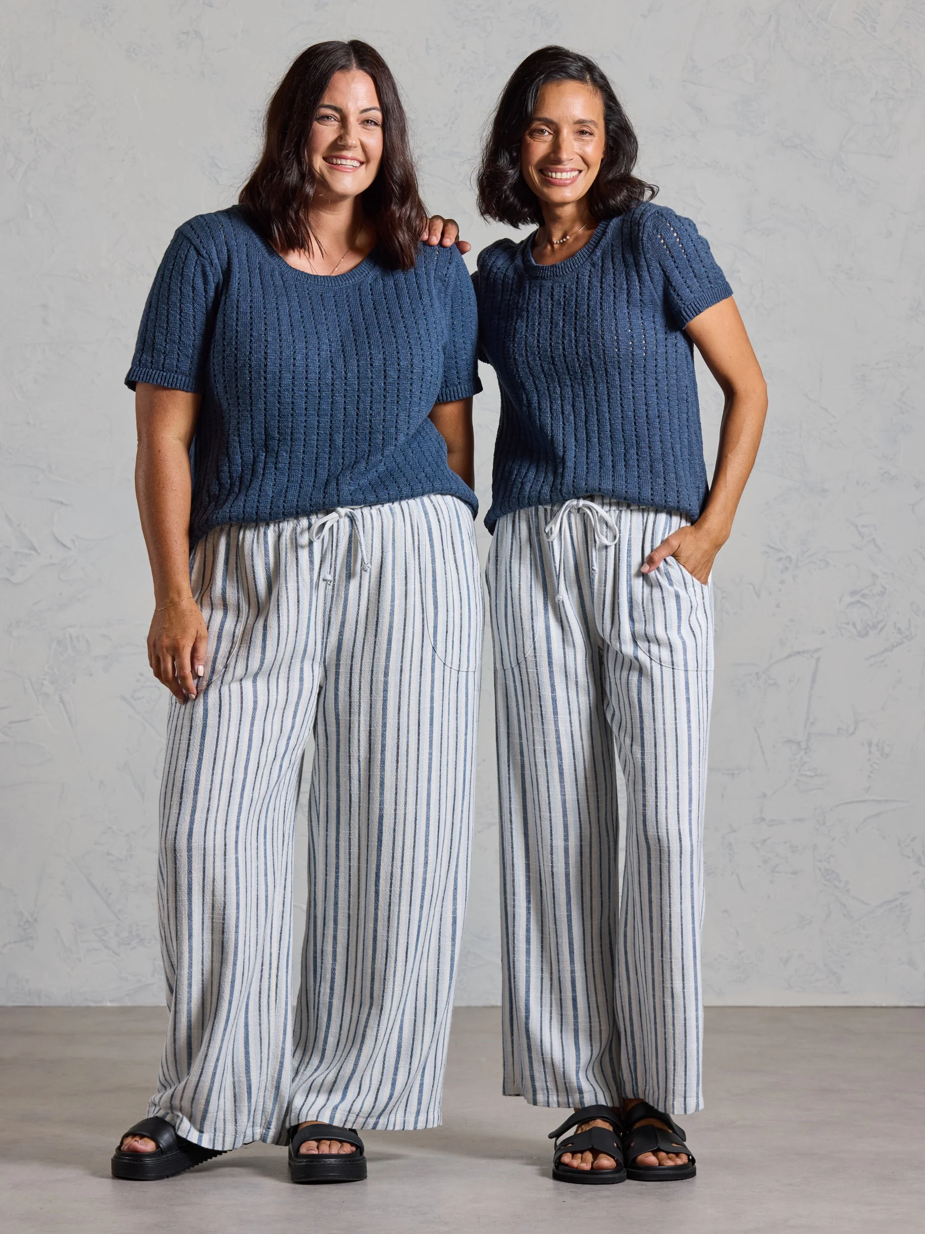 Jolie Linen Blend Pants Coastal Blue - Image 7