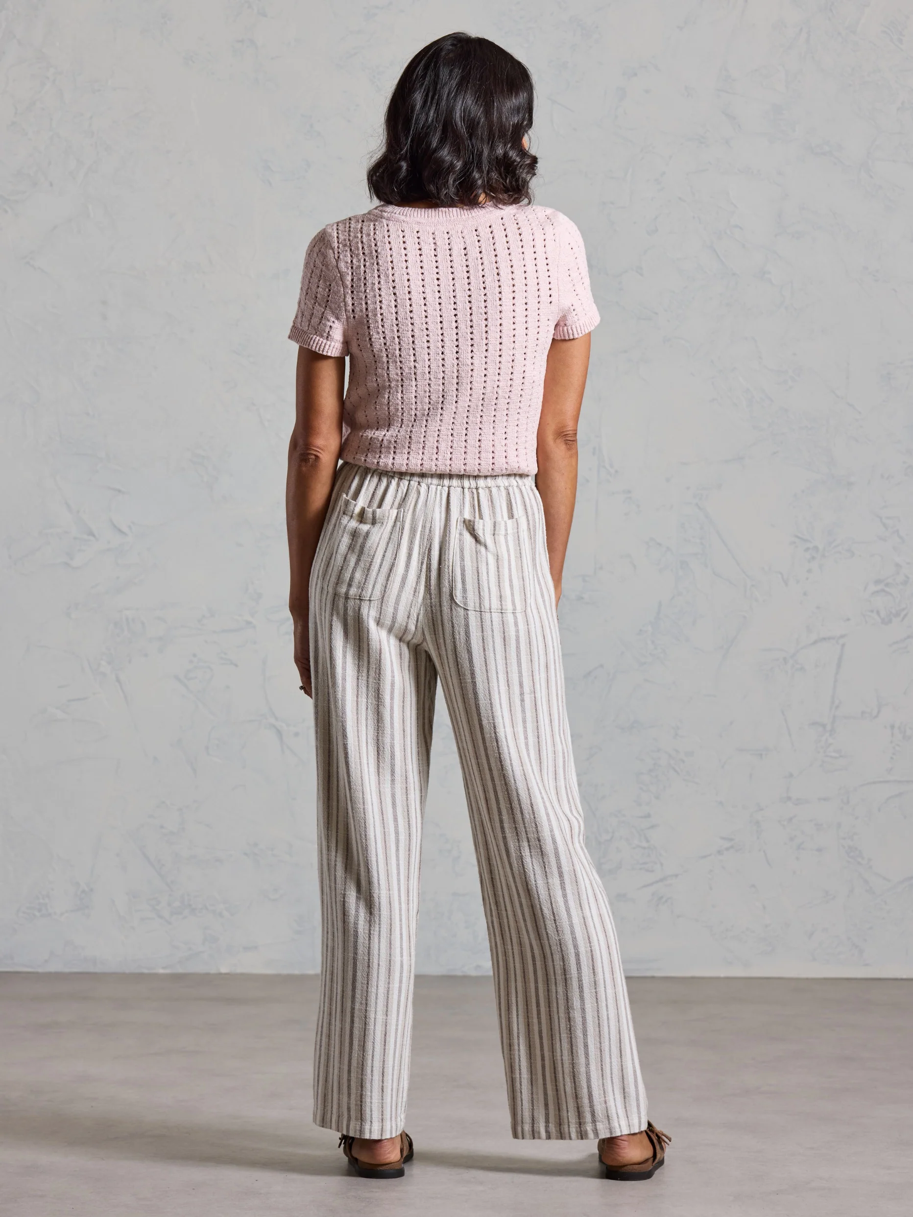 Jolie Linen Blend Pants Driftwood - Image 6