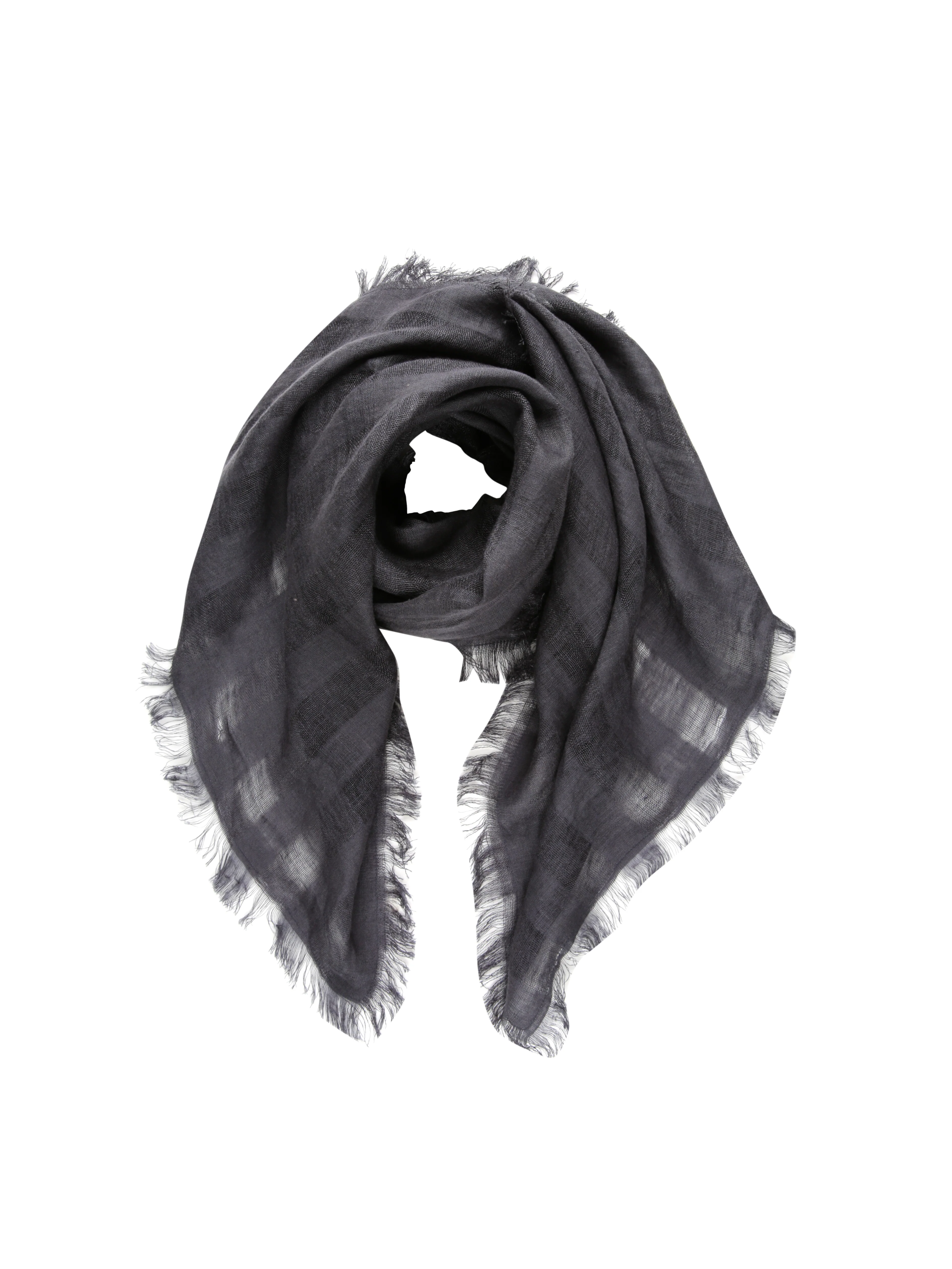 Kiama French Linen Scarf Charcoal - Image 3