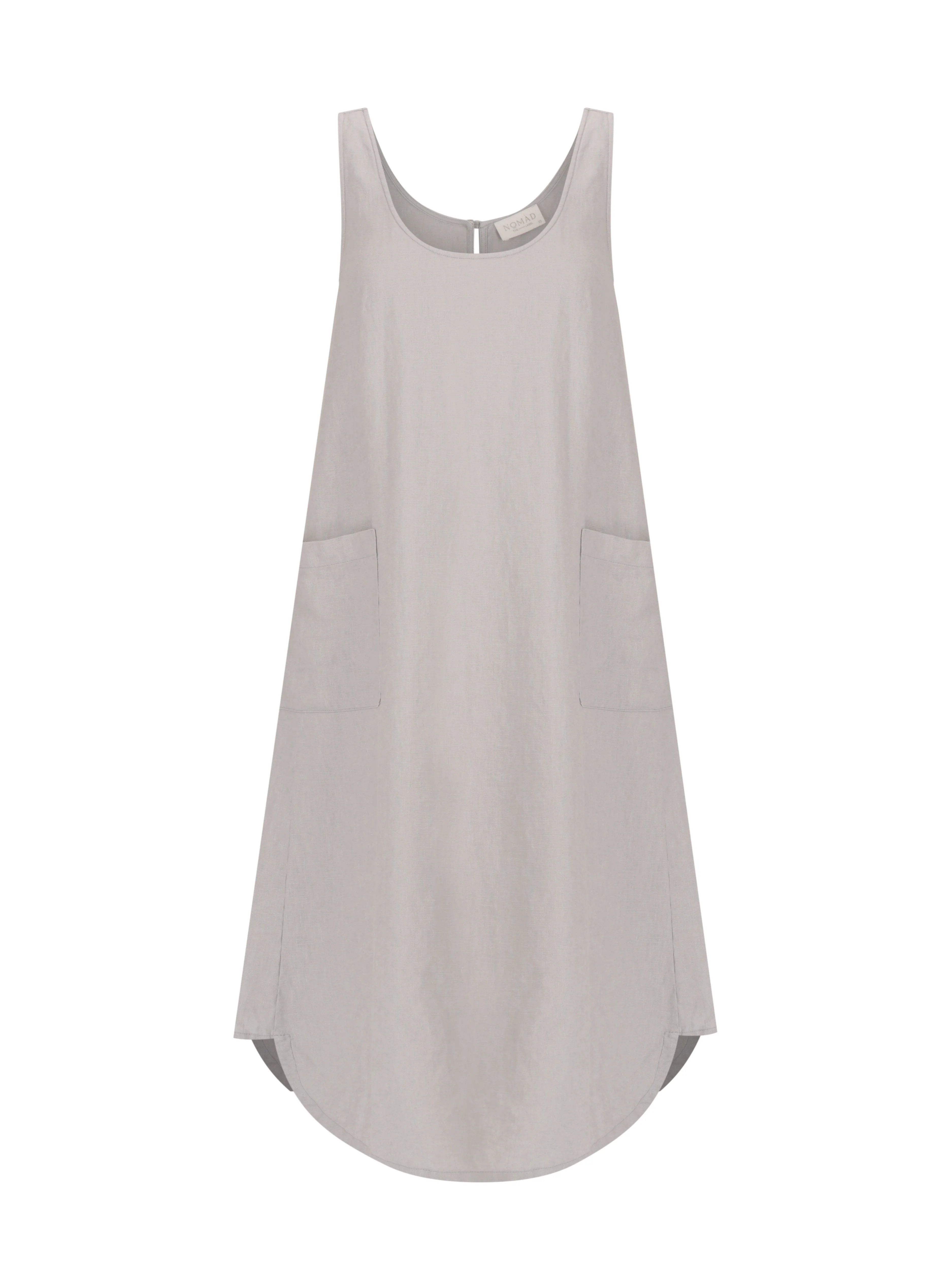 Laurel French Linen Dress Fog - Image 7