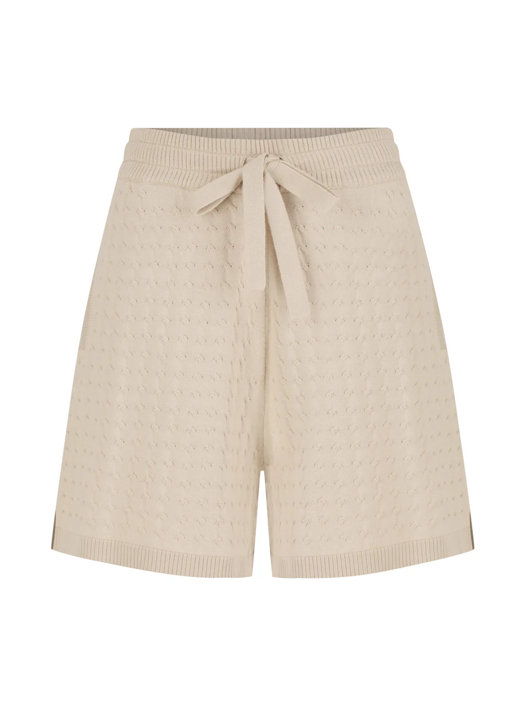Lennox Cotton Knit Shorts Stone - Image 6