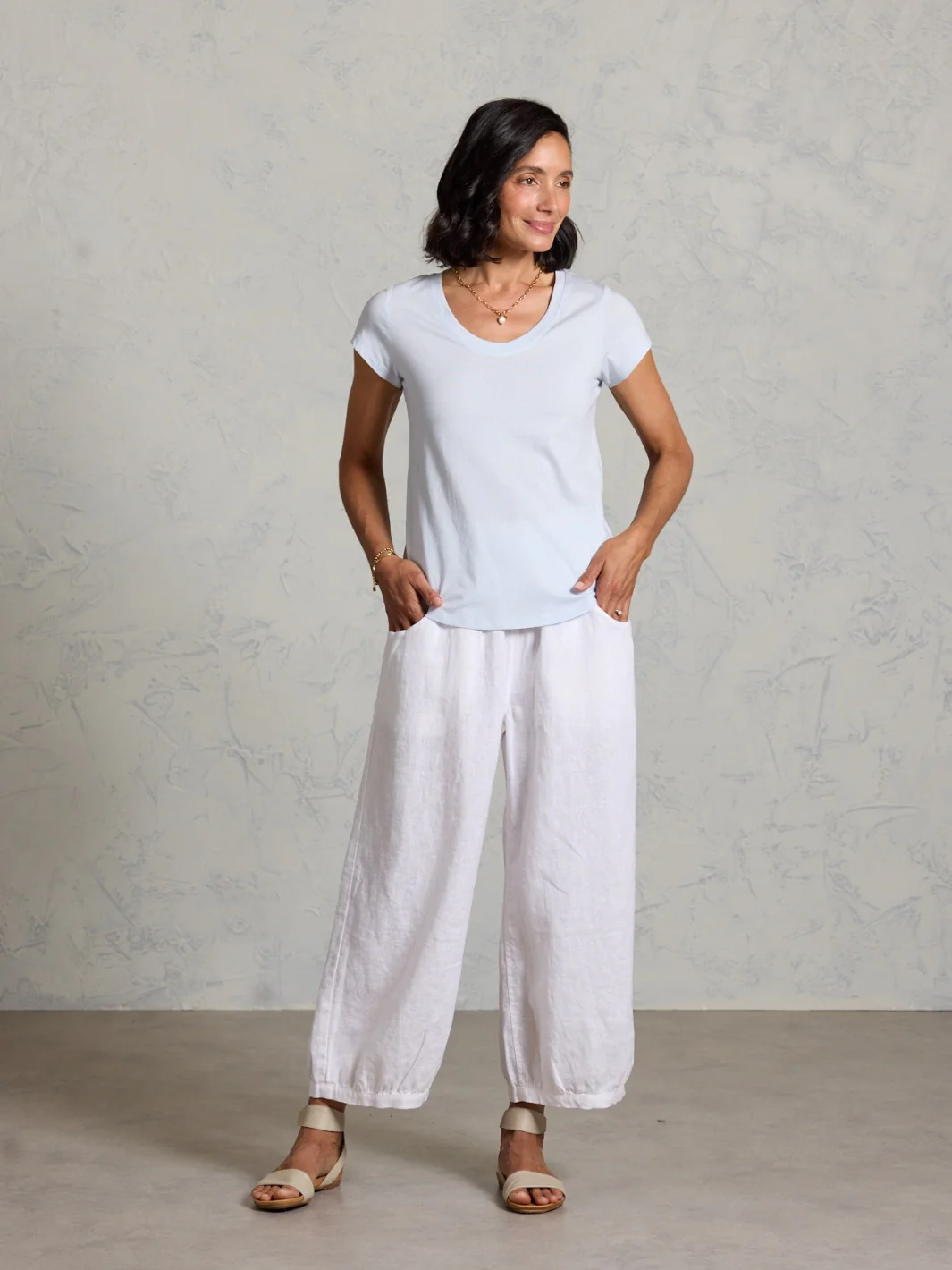Leura Cotton T-Shirt Serene Blue - Image 3