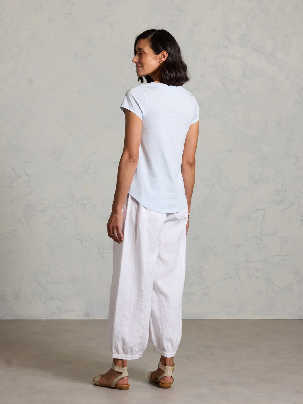 Leura Cotton T-Shirt Serene Blue - Image 4