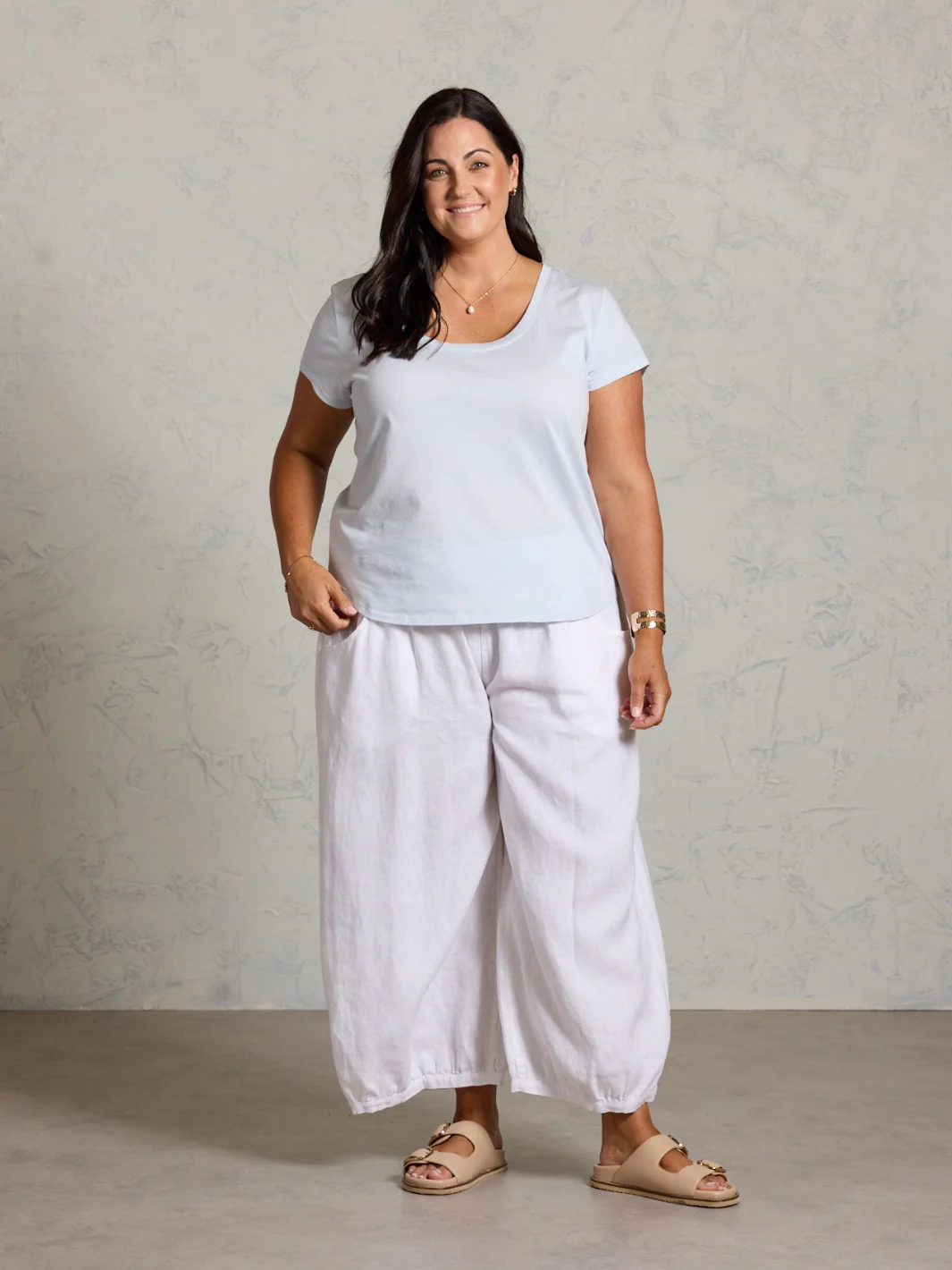 Leura Cotton T-Shirt Serene Blue - Image 5