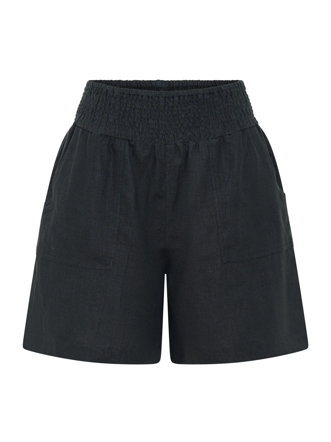 Mae French Linen Shorts Charcoal - Image 6