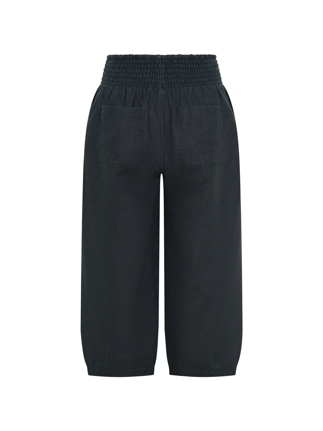 Marrakech French Linen Cropped Pants Charcoal - Image 5