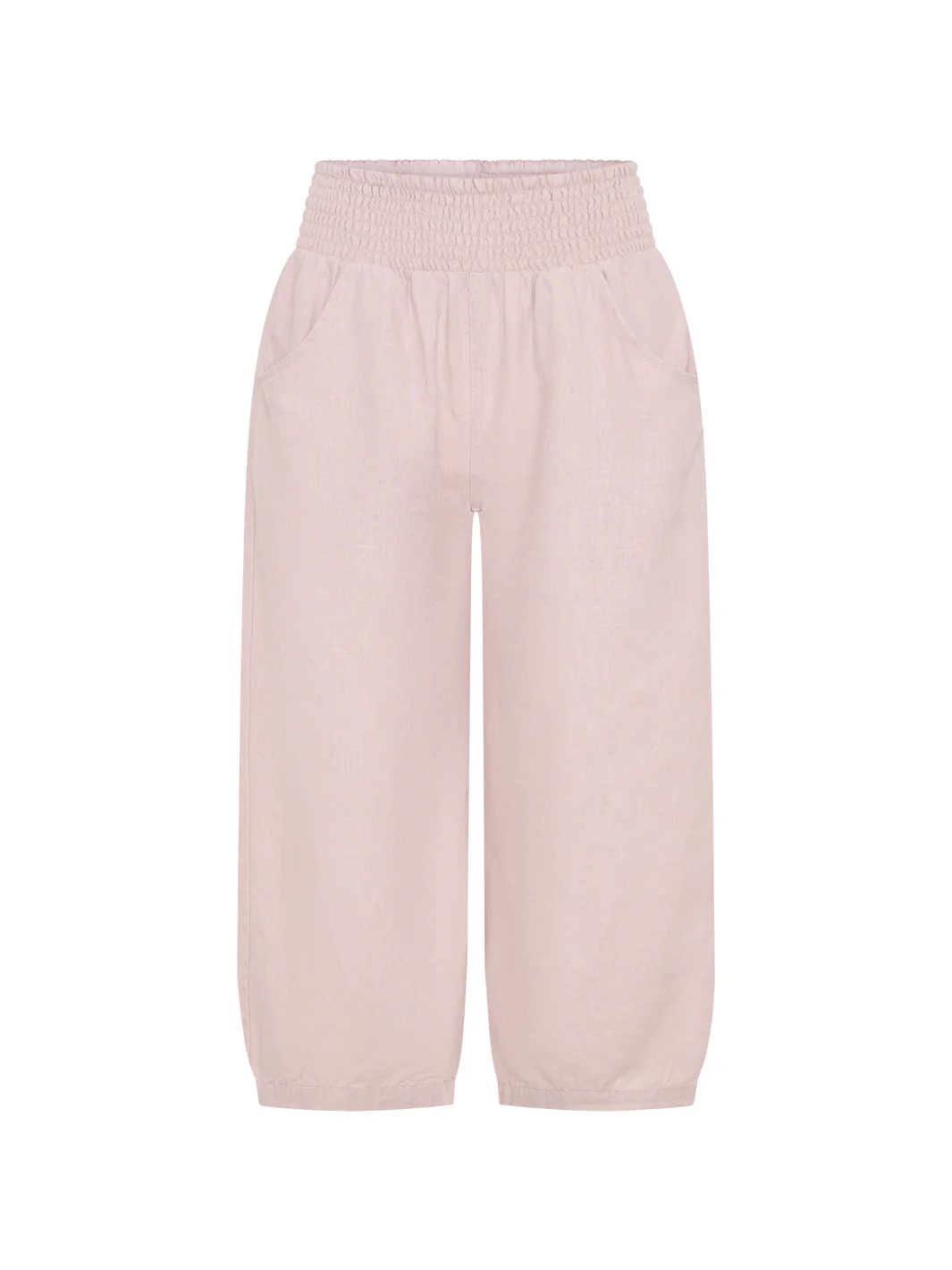 Marrakech French Linen Cropped Pants Dusty Pink - Image 4