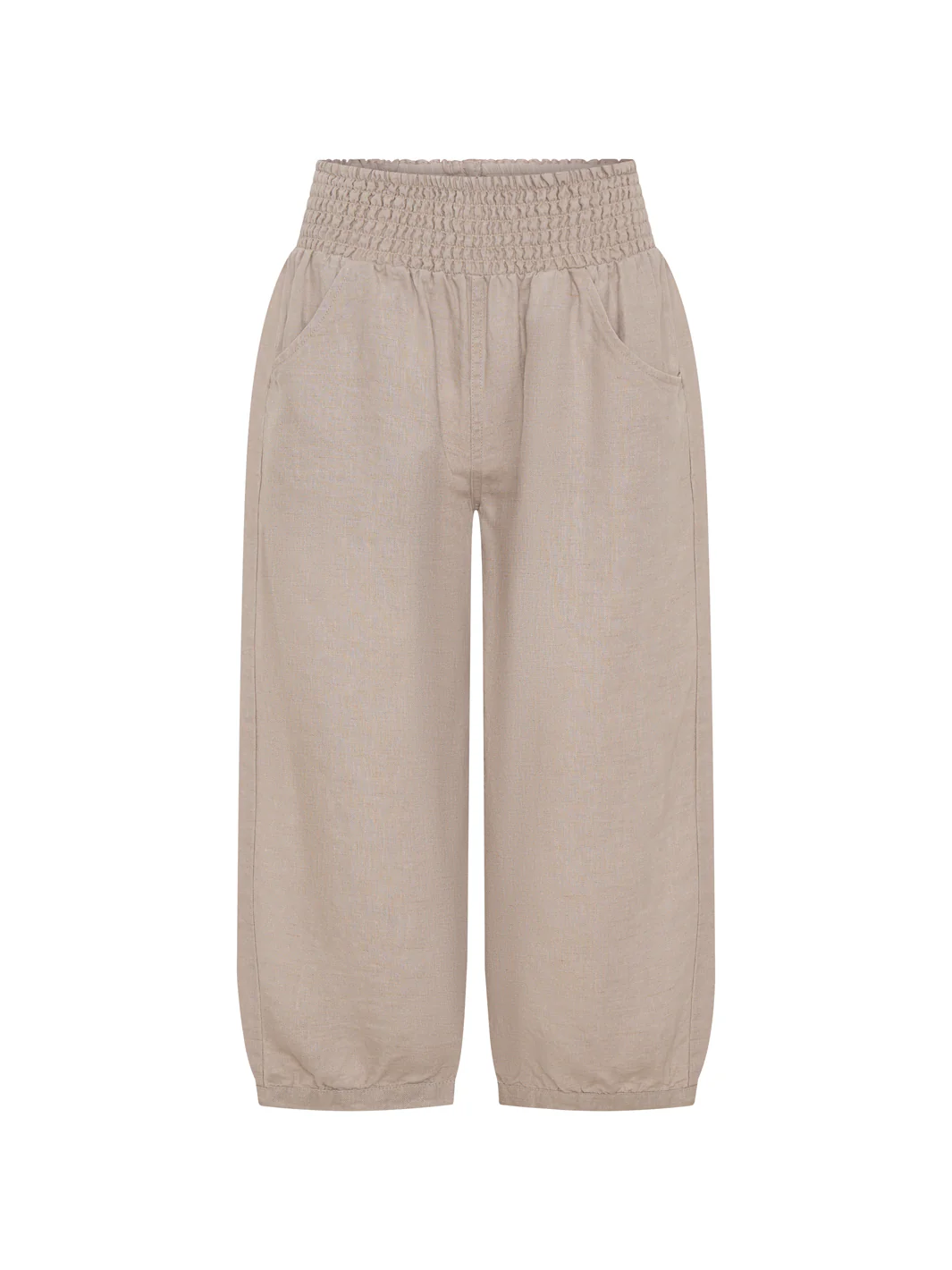 Marrakech French Linen Cropped Pants Flax - Image 5