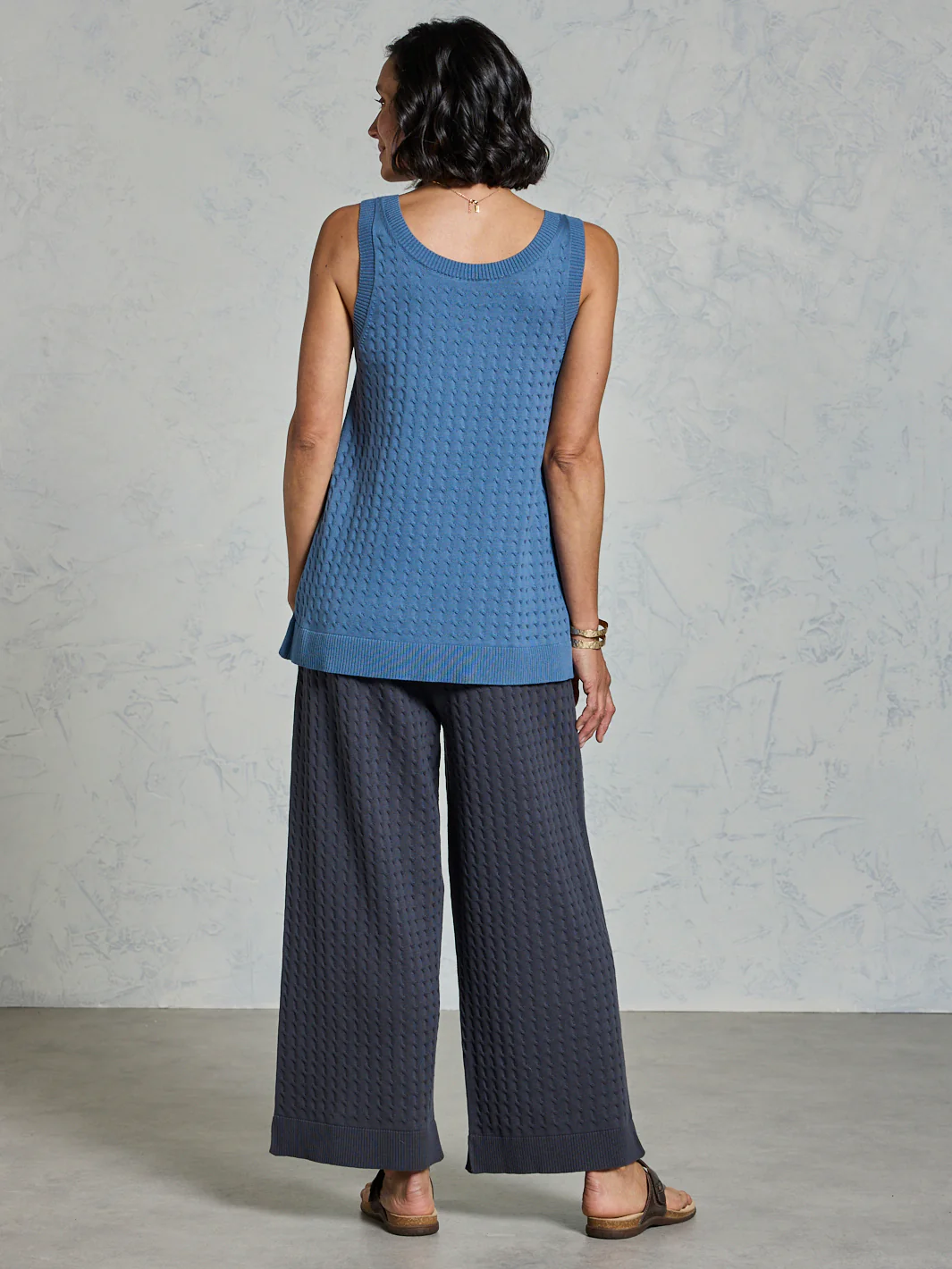Matilda Cotton Knit Top Aegean Blue - Image 4