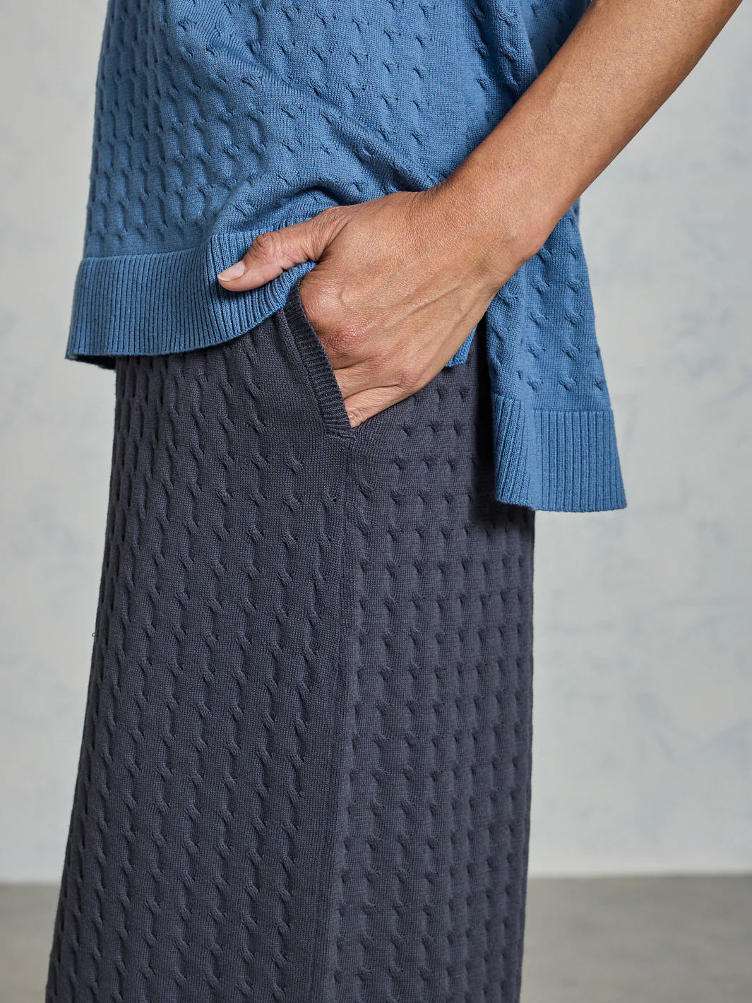 Matilda Cotton Knit Top Aegean Blue - Image 5