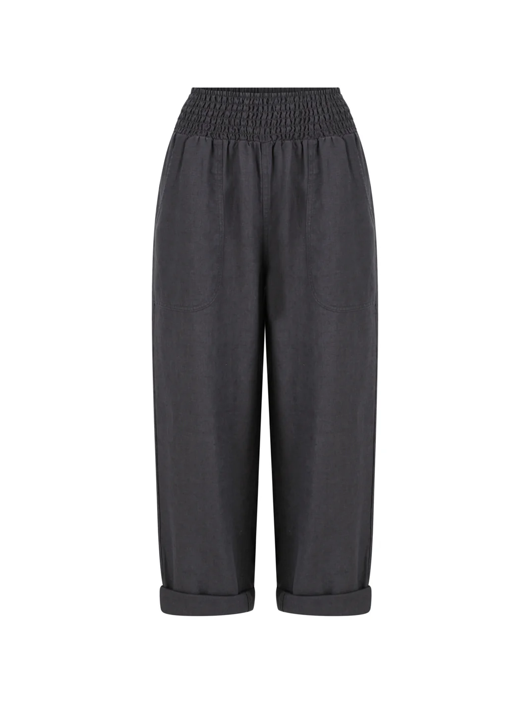 Nautical French Linen Pants Charcoal - Image 7