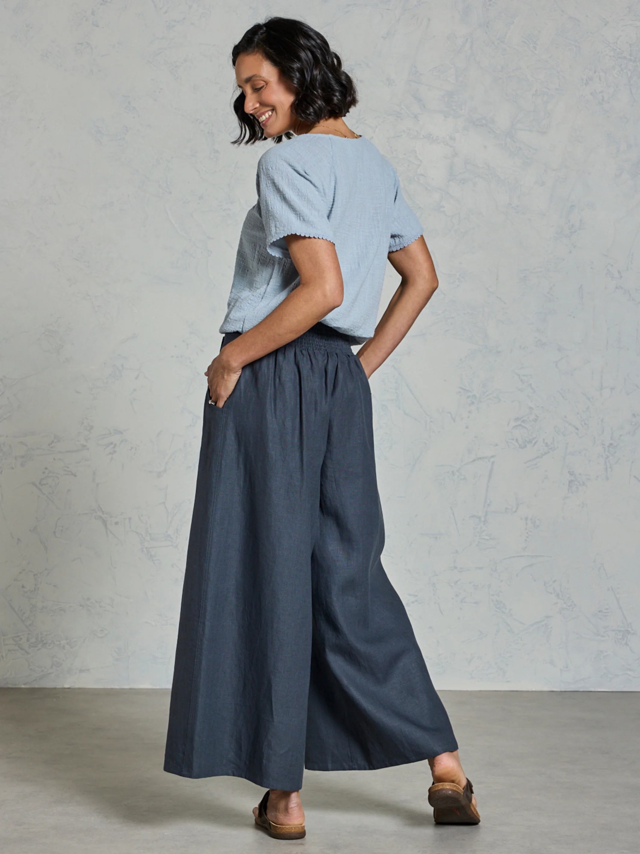 Portillo French Linen Pants Charcoal - Image 5