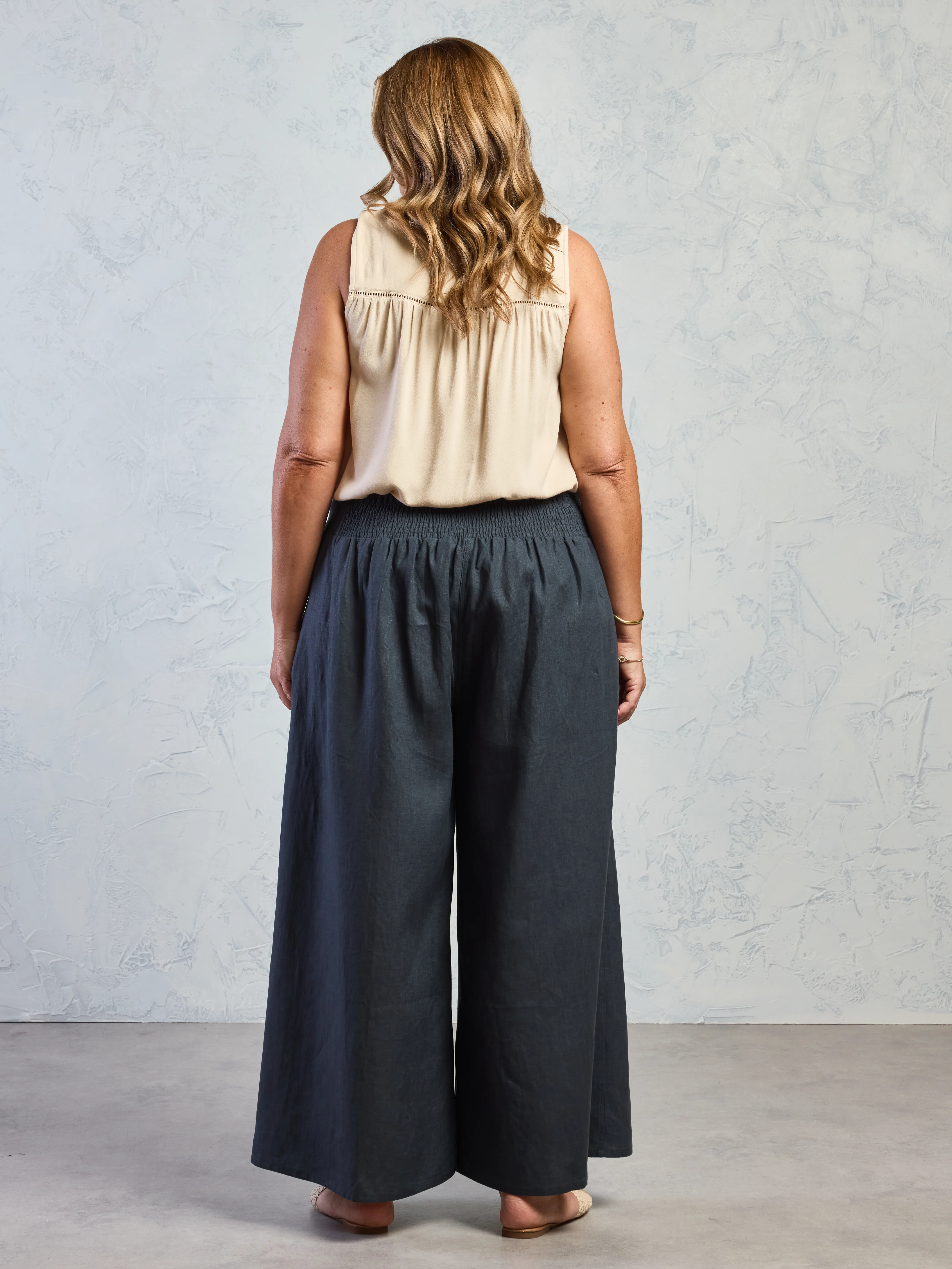 Portillo French Linen Pants Charcoal - Image 7